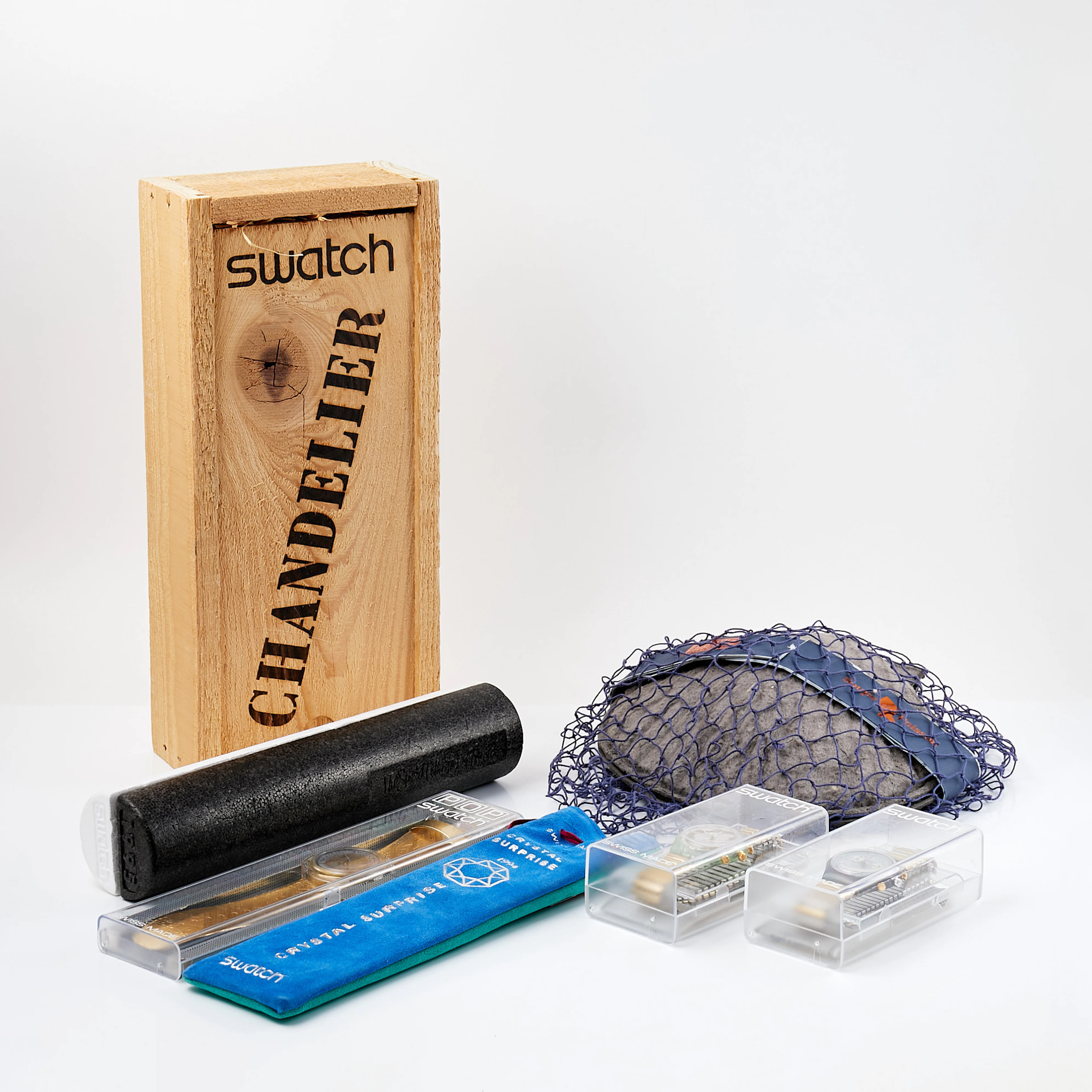 SWATCH, 7 styck, samling armbandsur, 1980/1990-tal, i originalförpackningar.