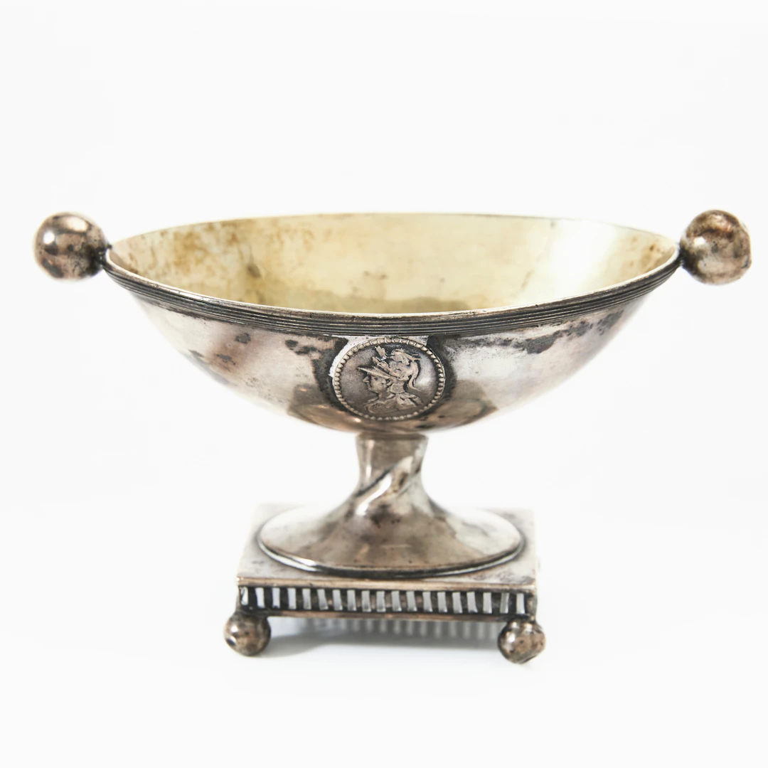 STEPHAN NÖBLIN. (1796-1839) Saltkar, silver Ystad 1799.