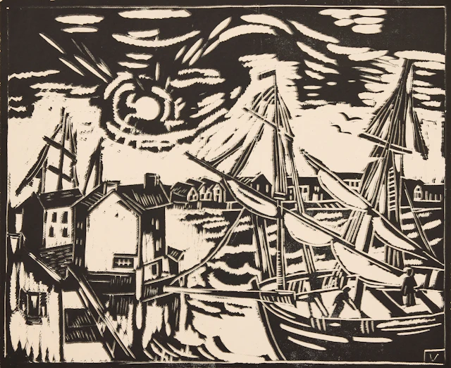 MAURICE DE VLAMINCK (FRANCE 1876-1958). "Le Port de Martigues".