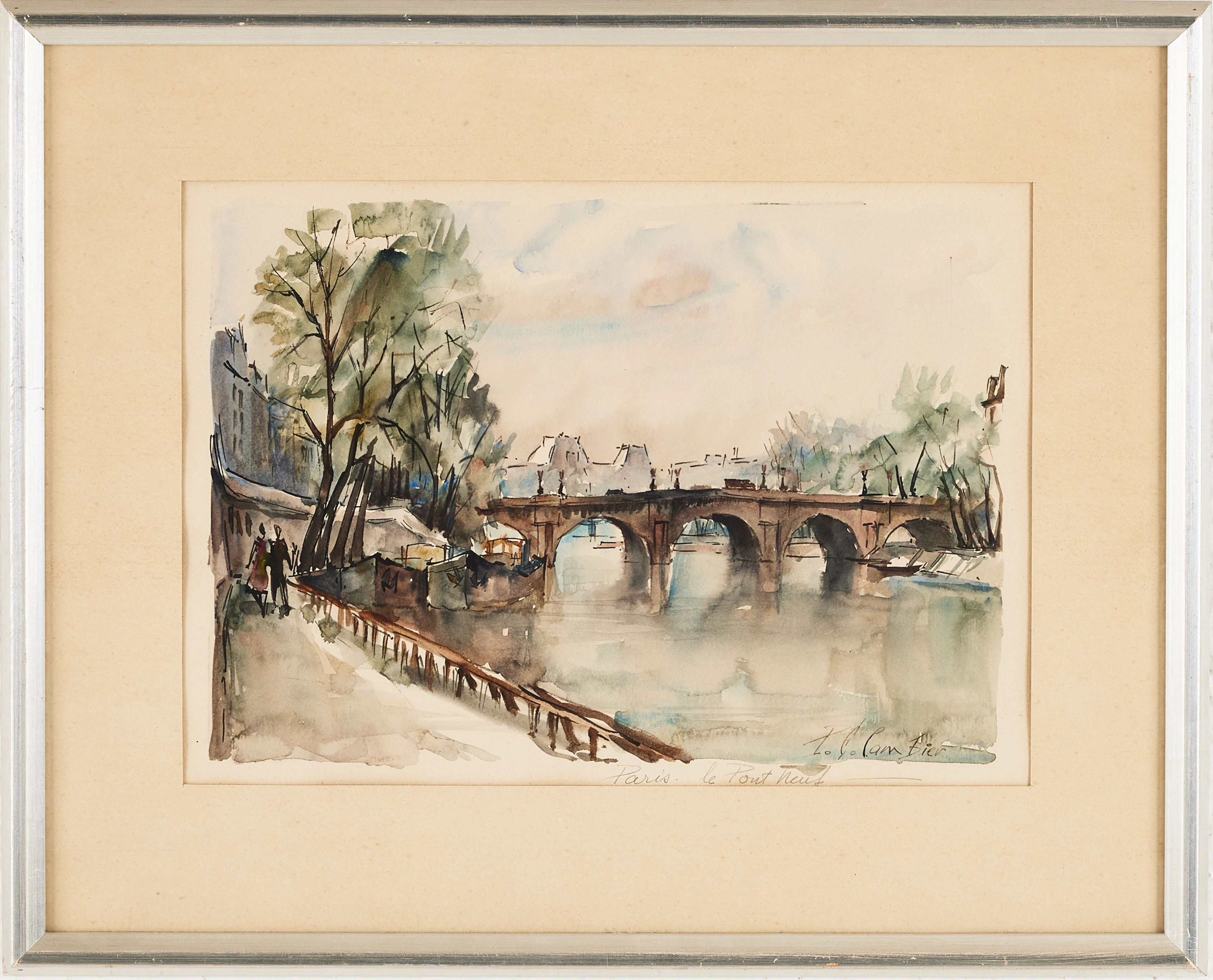 PIERRE EUGENE CAMBIER (FRANKRIKE 1914-2000). "Paris, le Pont Neuf".