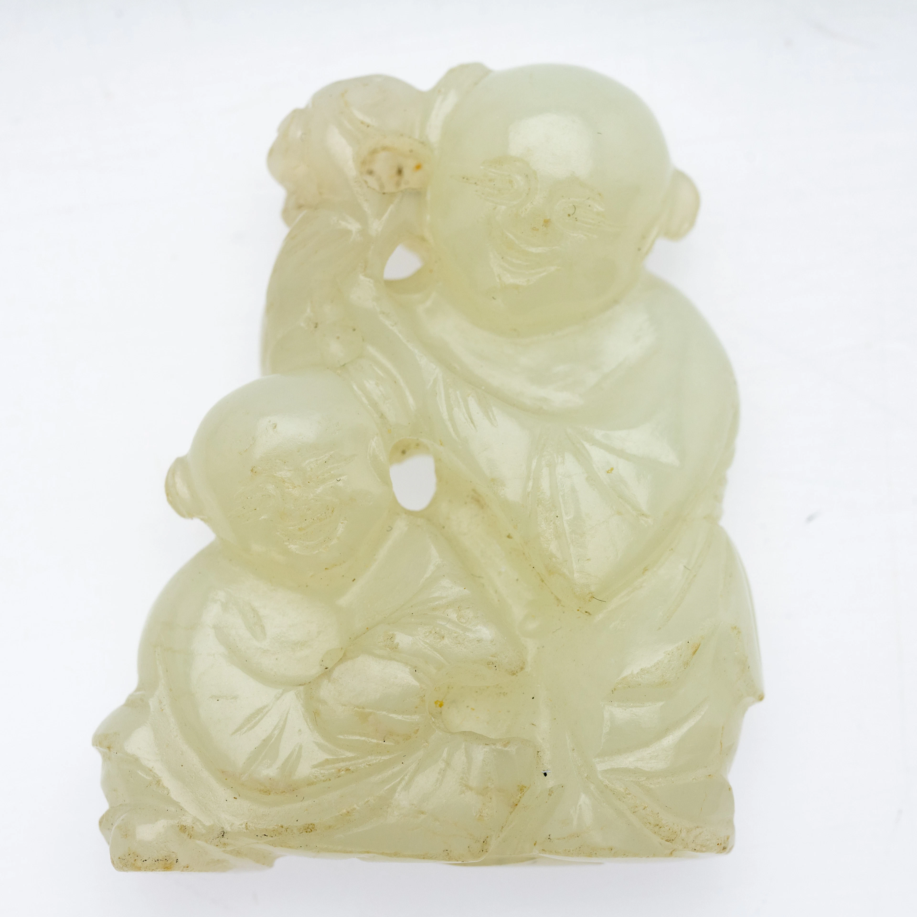 Zwei Knaben, Jade, China, späte Qing-Dynastie.