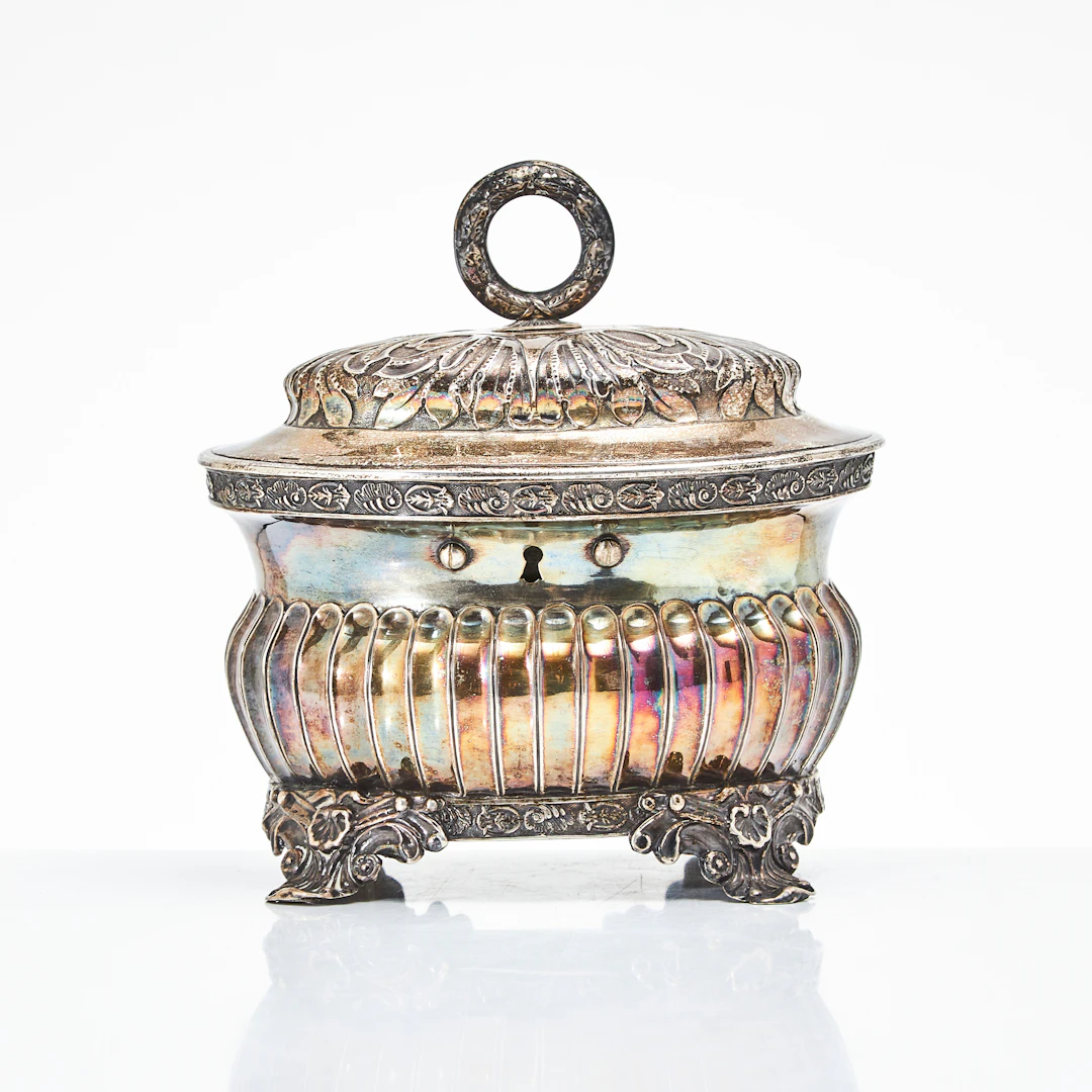 JOHAN BOYE (VERKSAM 1832-1845). Sockerskrin, silver, Stockholm 1836