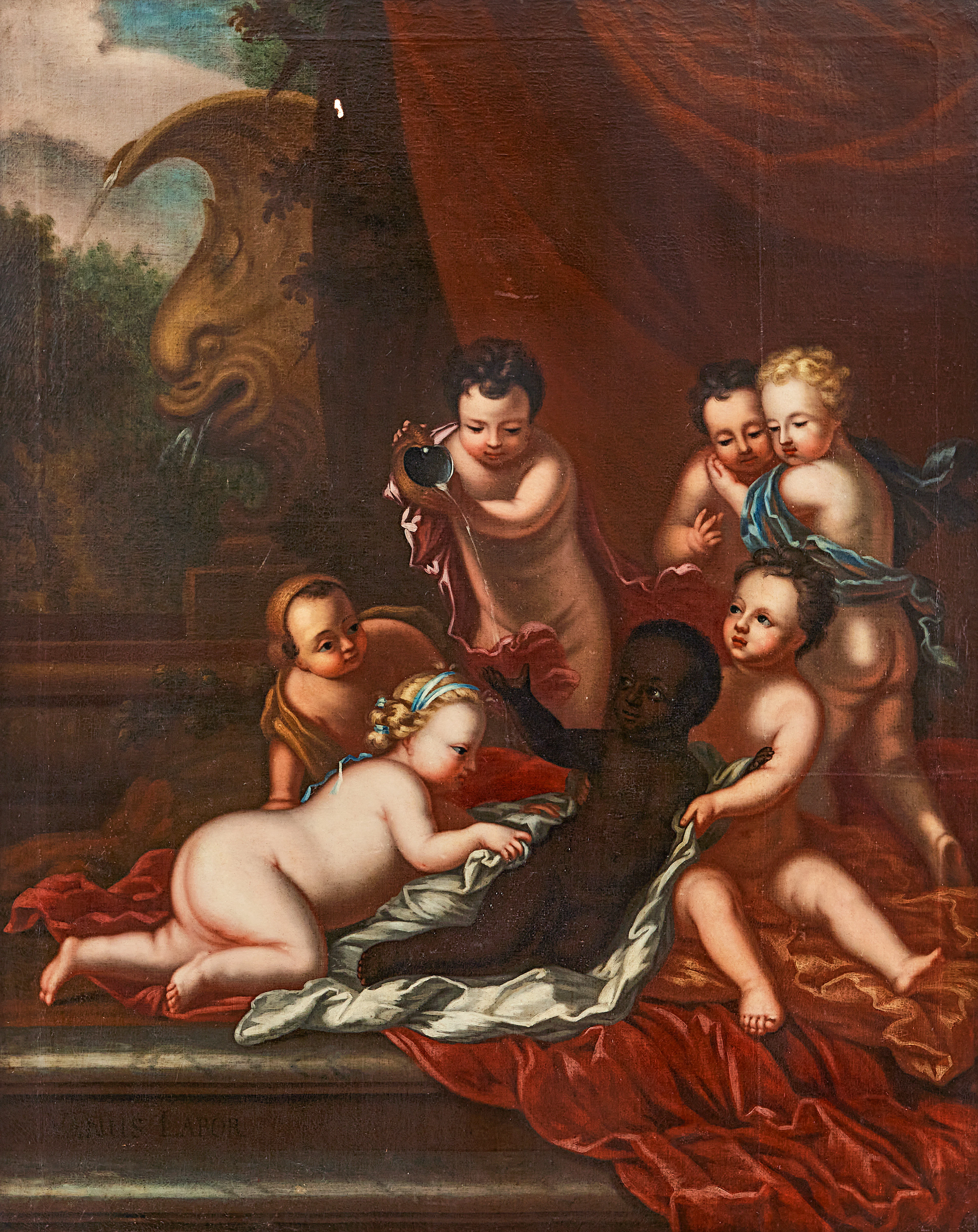 DAVID KLÖCKER EHRENSTRAHL (1628-1698). HANS KRETS. "Vanus labor" (Fåfängt