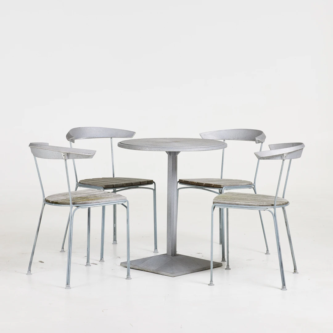 BYARUMS BRUK. Cafeset, 5 dlr, bord modell "Lund", stolar modell "Dover"