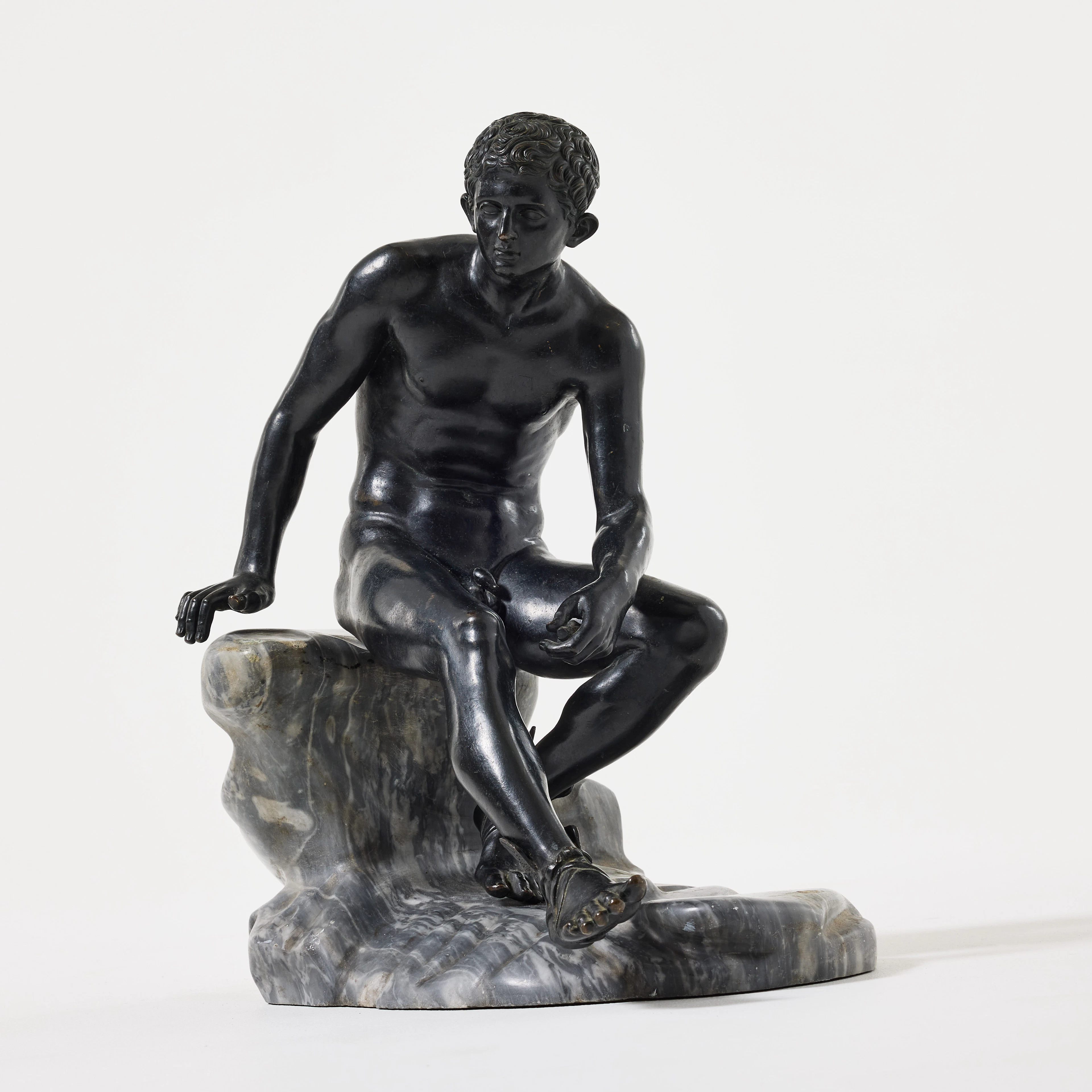 HERMES IN RIPOSO, 1800-talets andra hälft, Grand Tour souvenir, efter antiken.