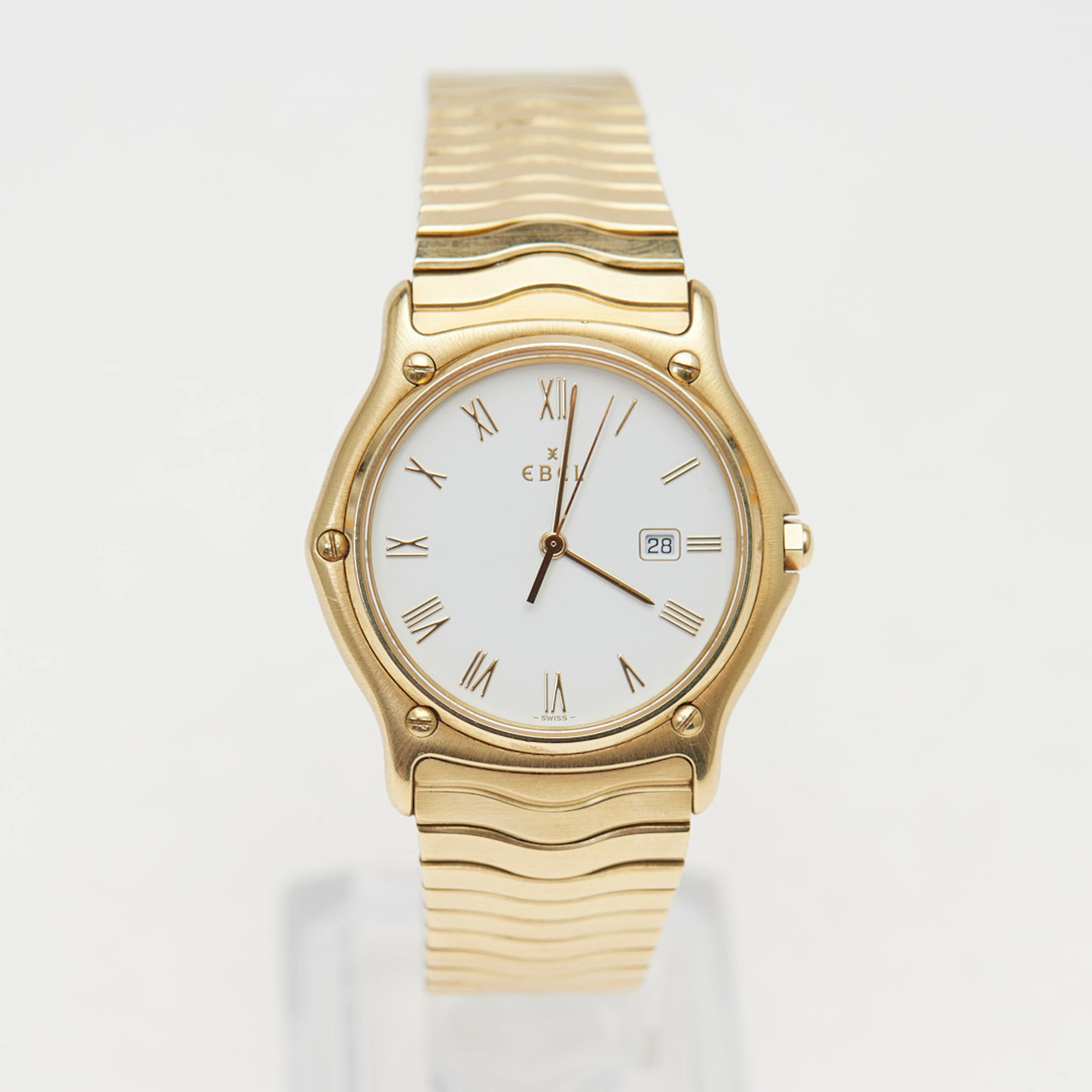 EBEL. Armbanduhr / Uhr, Modell 'Wave', Quarz, 750 / 18 Karat Gelbgold, Schweiz.