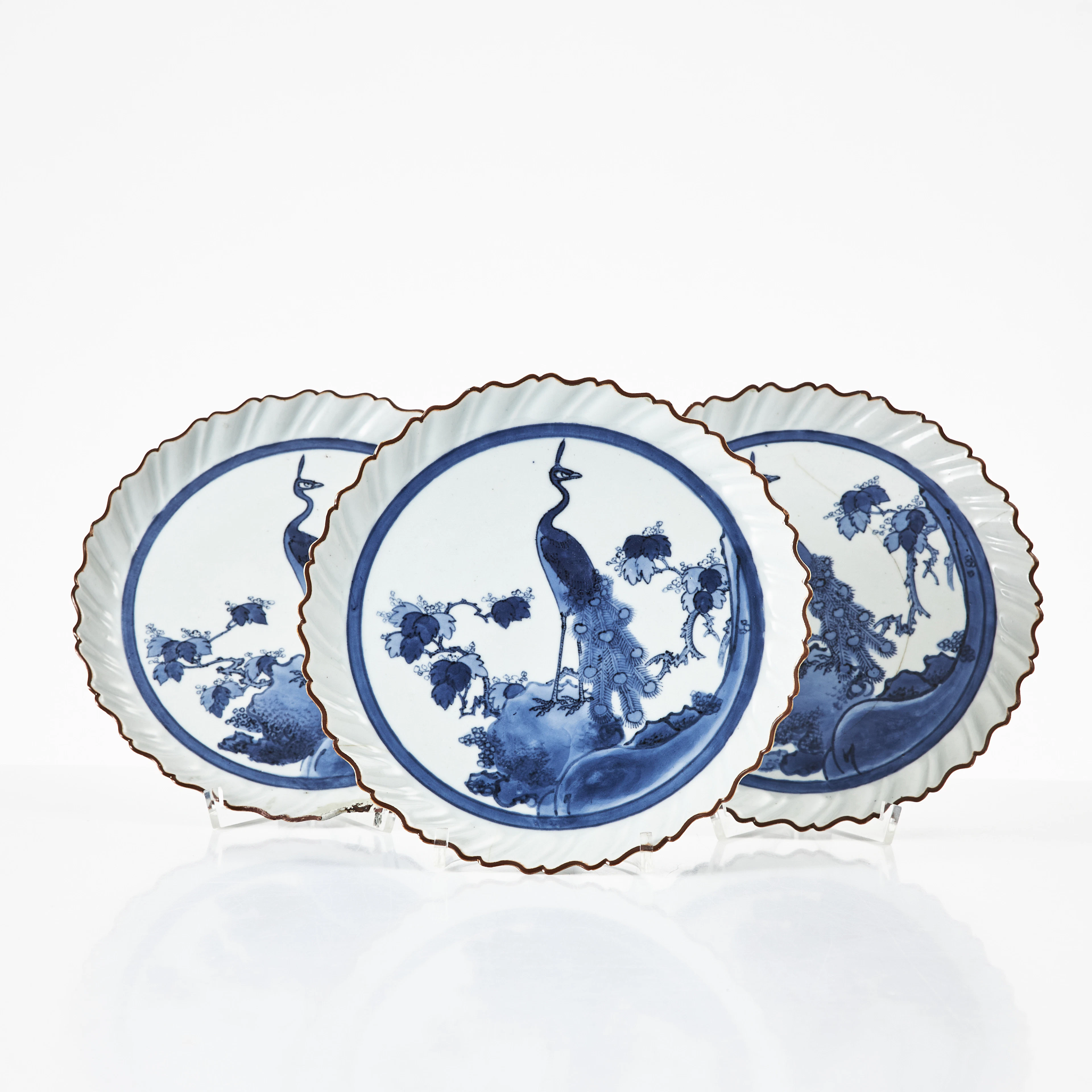 FAT, 3 stycken, porslin, Arita, Japan, Edo (1603-1868), 1600-talets
