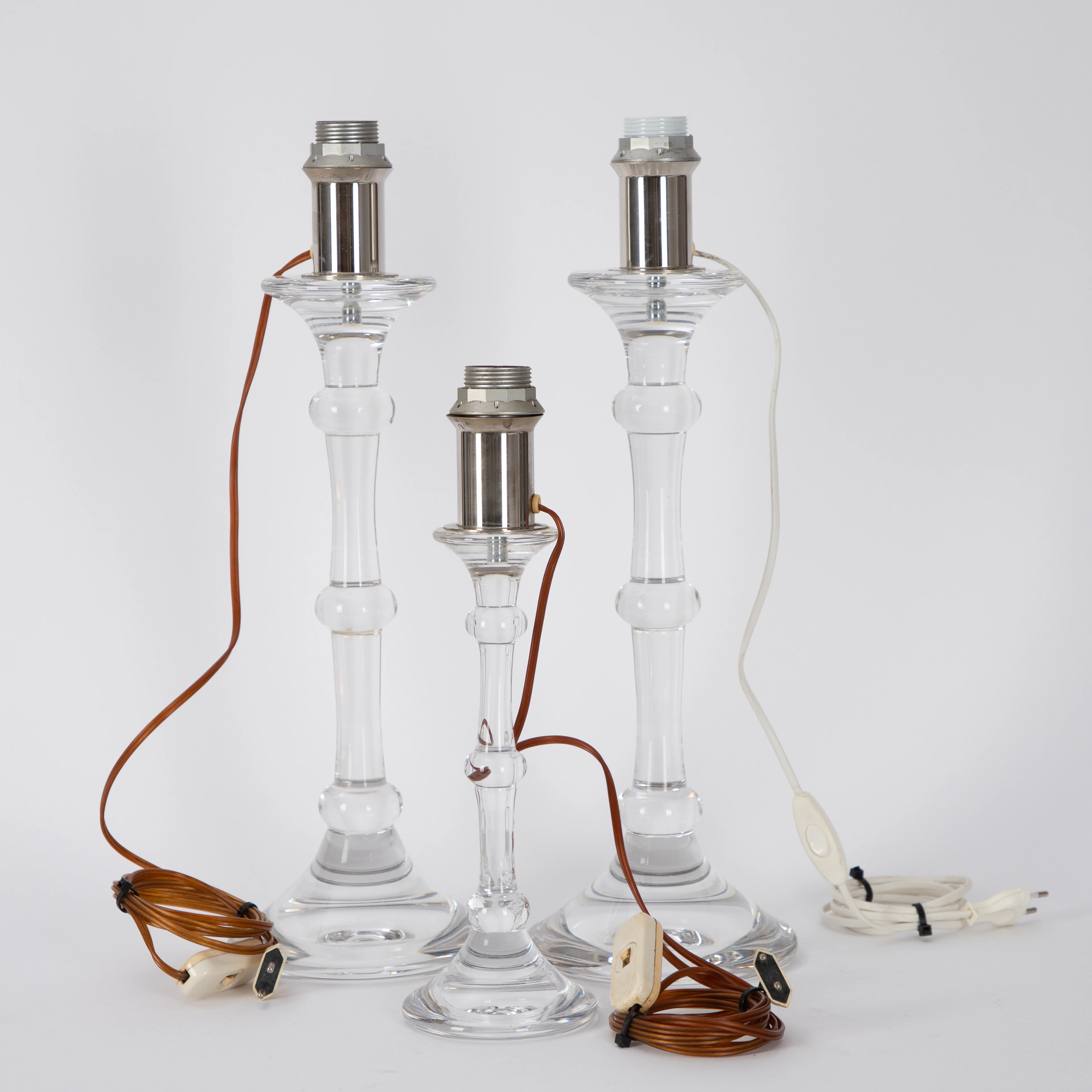 Ingo Maurer, Val Saint Lambert, 3 Glaslampen für M Design, 2. Hälfte