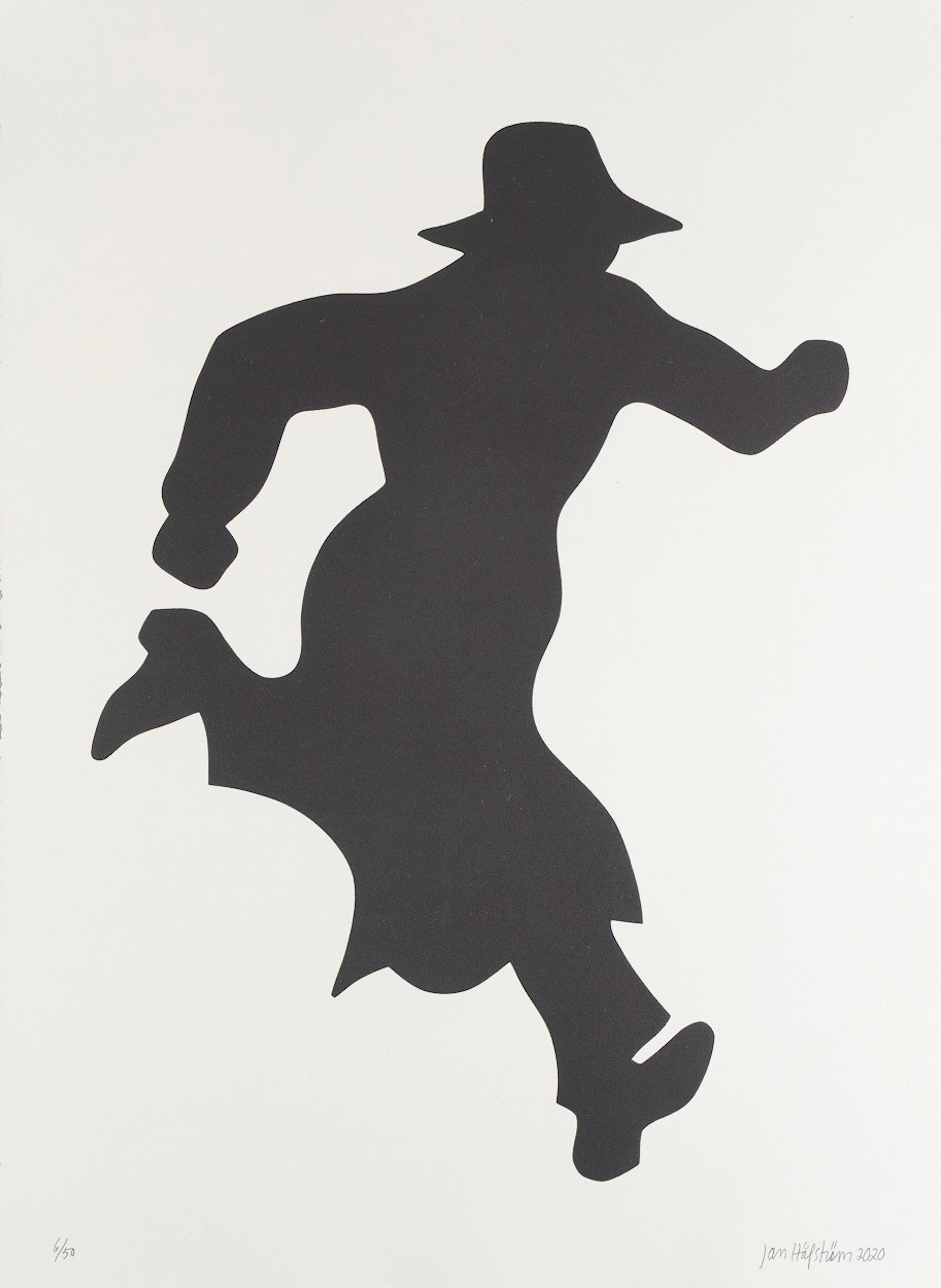 JAN HÅFSTRÖM (FÖDD 1937). "Walkers Escape", etsning, oramat blad.