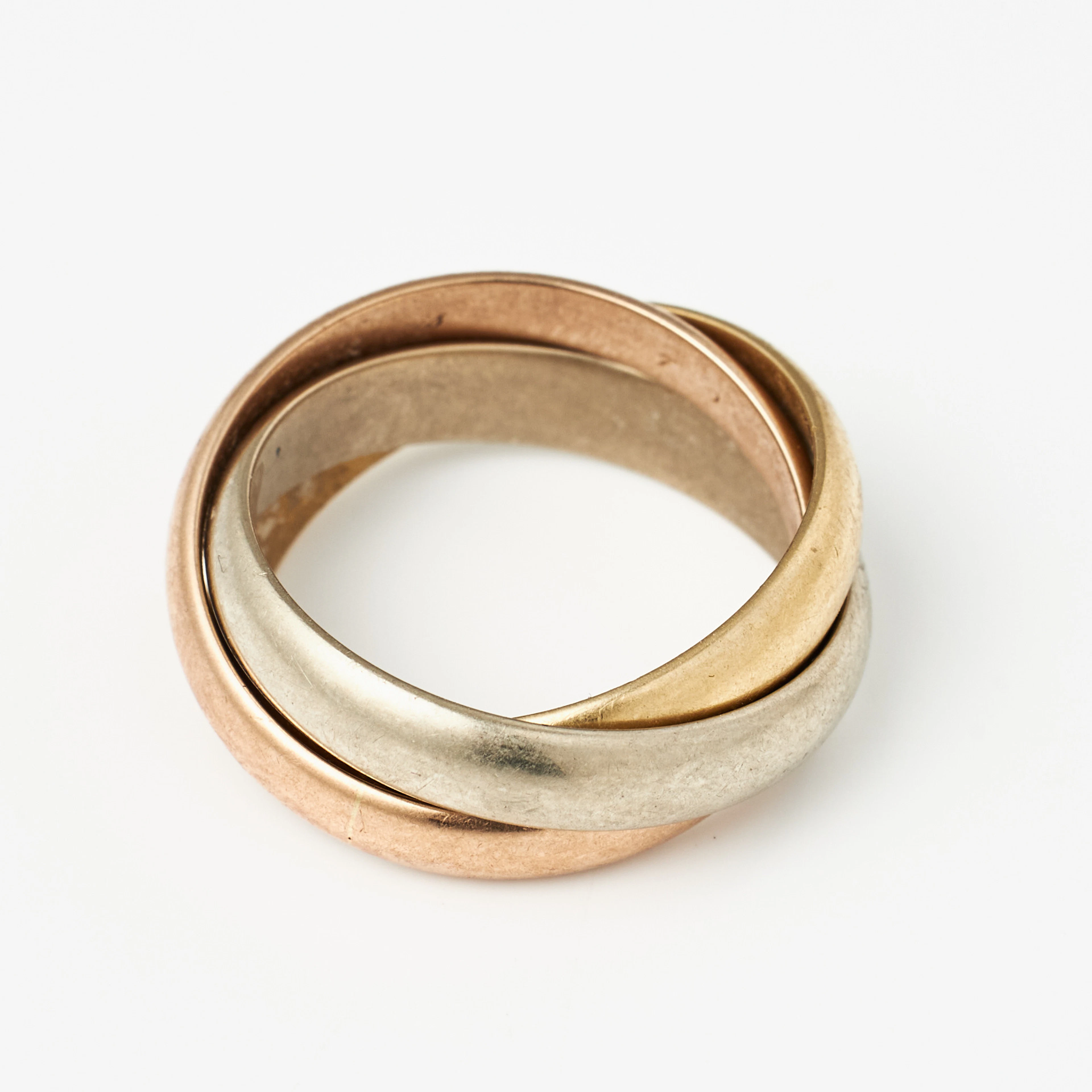 CARTIER, "Trinity", ring, 18 k trefärgat guld, trois couleurs, 1980-tal.