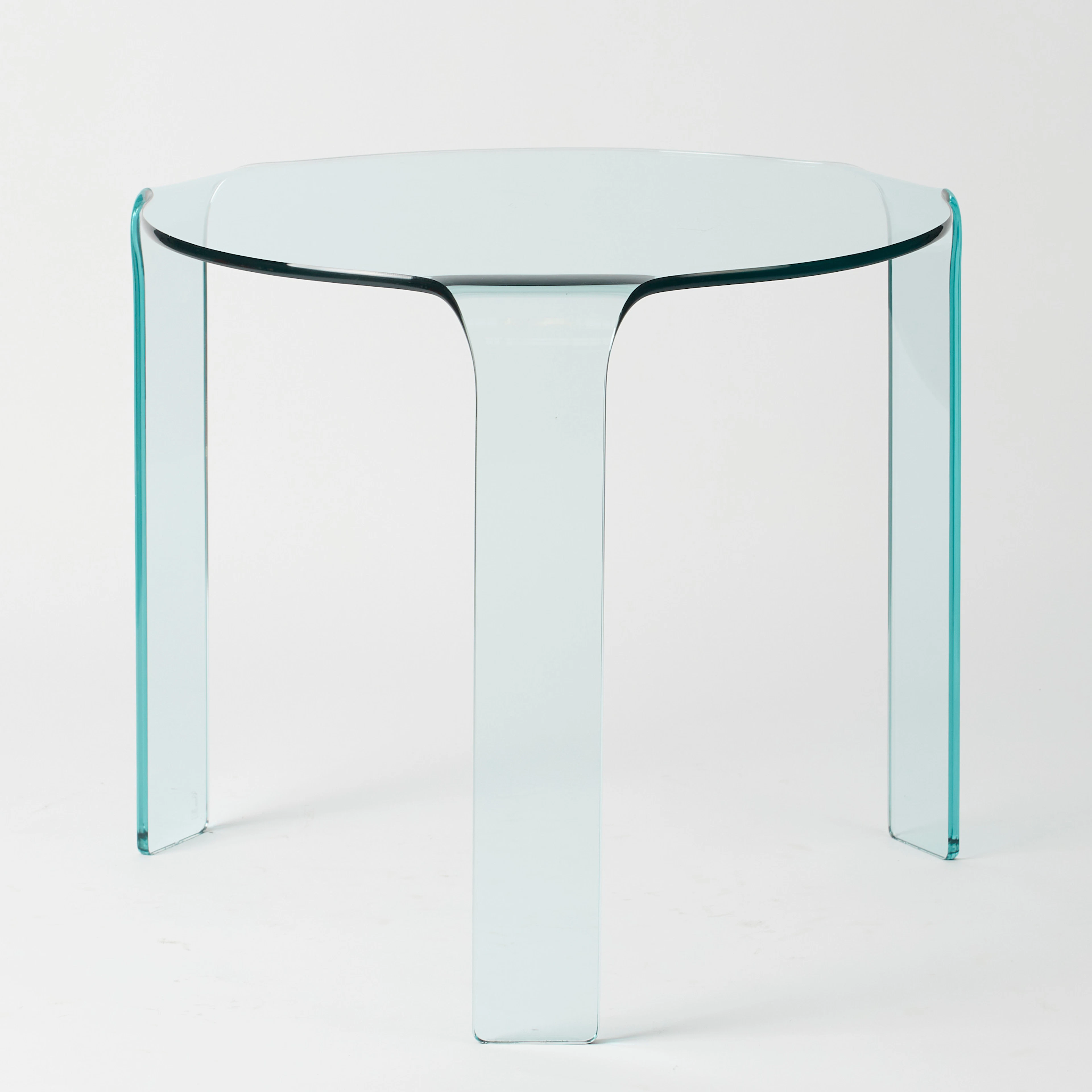VITTORIO LIVI. Fiam, Esstisch, Modell 'Ragno', Glas, Entwurf 1984, Italien.