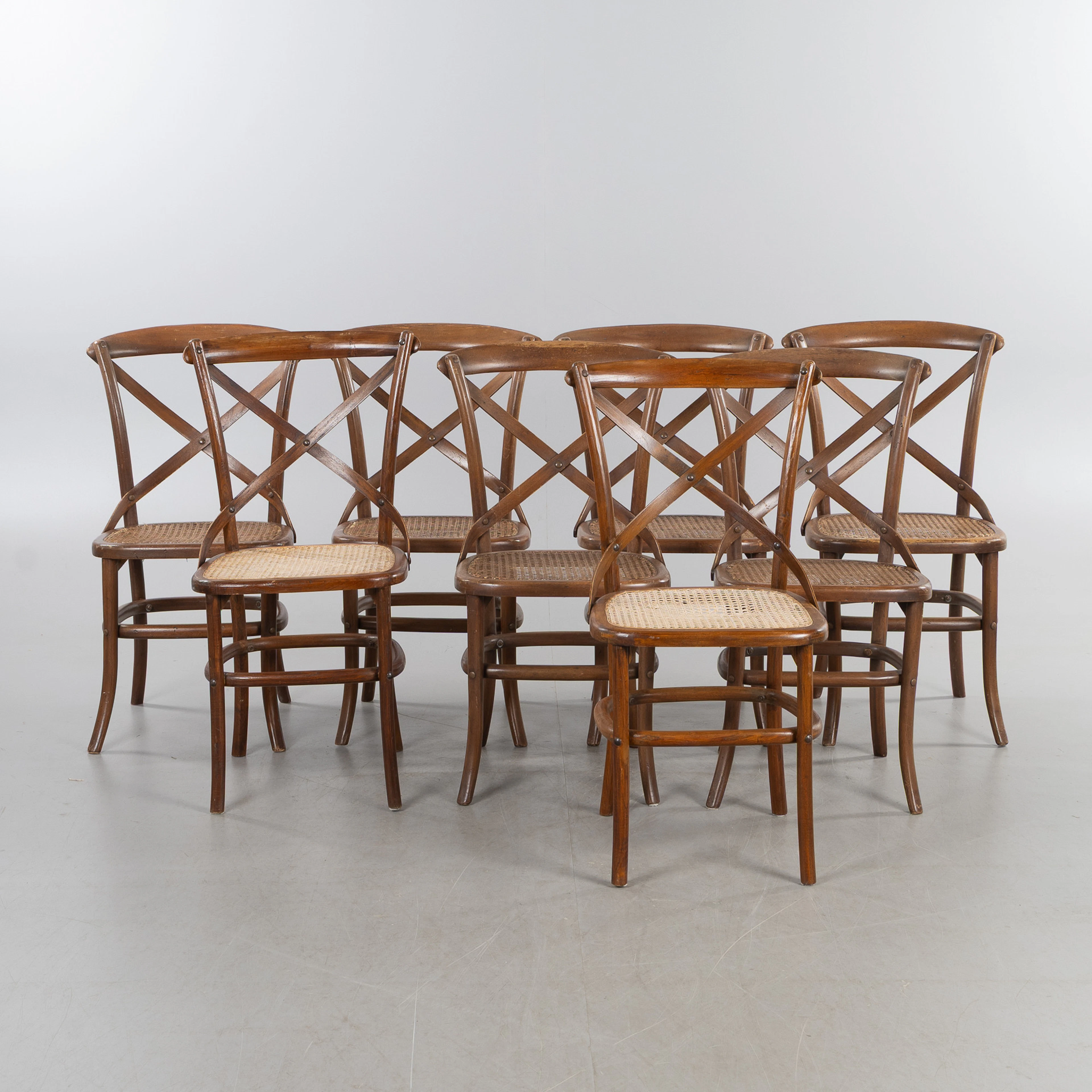 STOLAR, 8 st, Thonet-stil, 1900-talets första hälft.