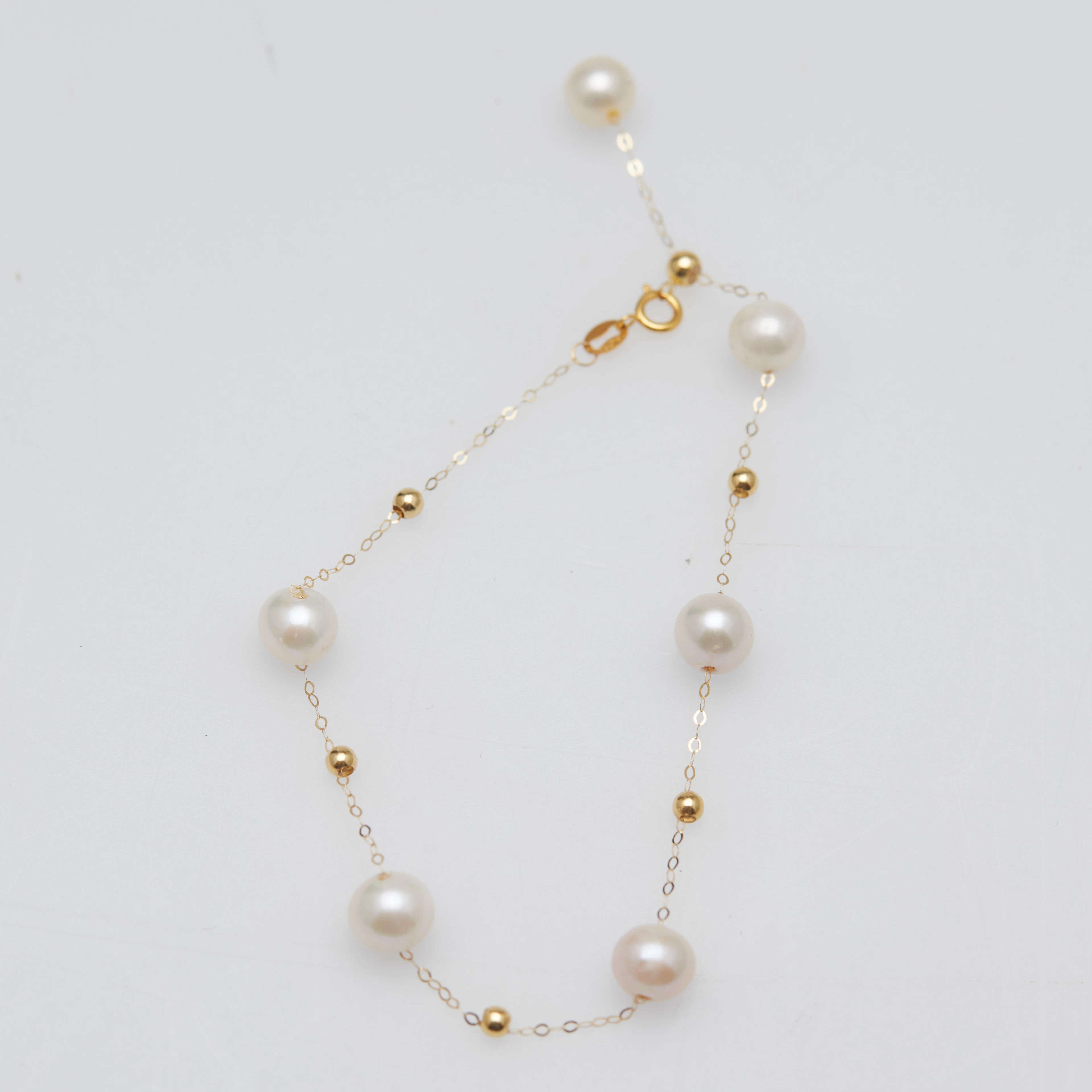 Perlenarmband, 750er Gold, Akoya Perlen.