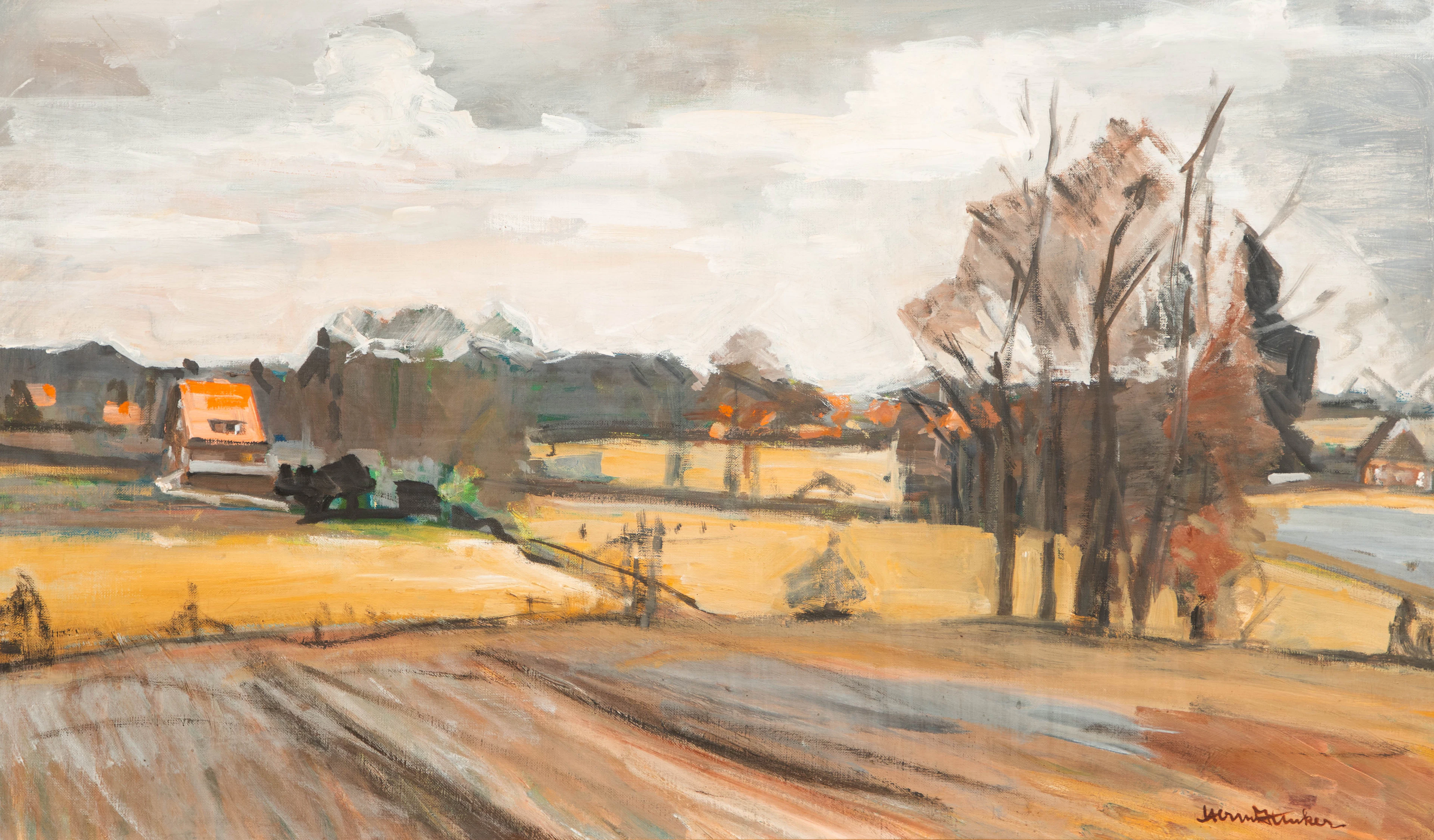 HERMANN JUNKER (1903-1985). Norddeutsche Herbstlandschaft.