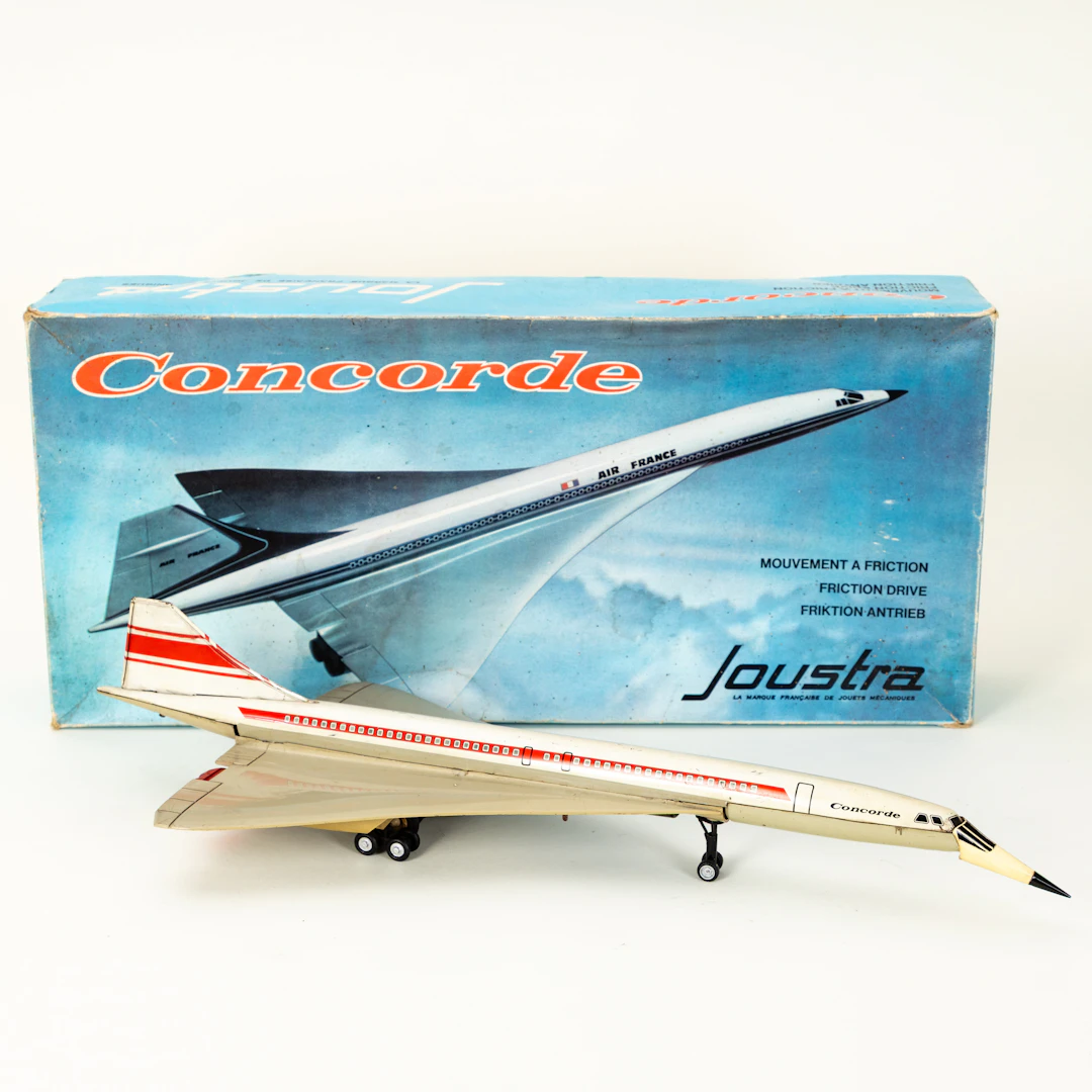 JOUSTRA. Modellflugzeug Concorde, Frankreich, 1960er/1970er Jahre.