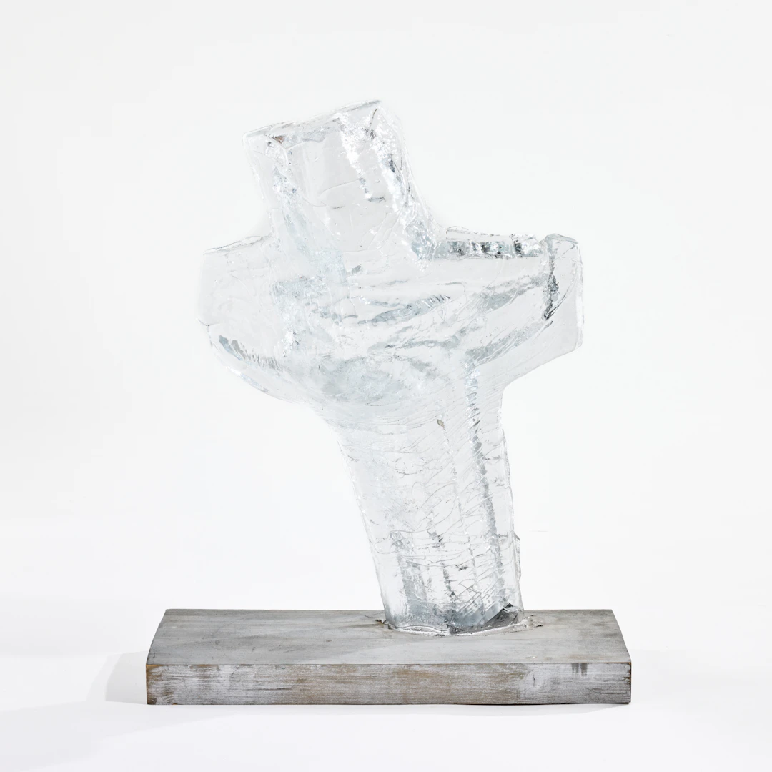 EDVIN ÖHRSTRÖM. "Eskapism", skulptur, Lindshammars glasbruk, 1960/70-tal