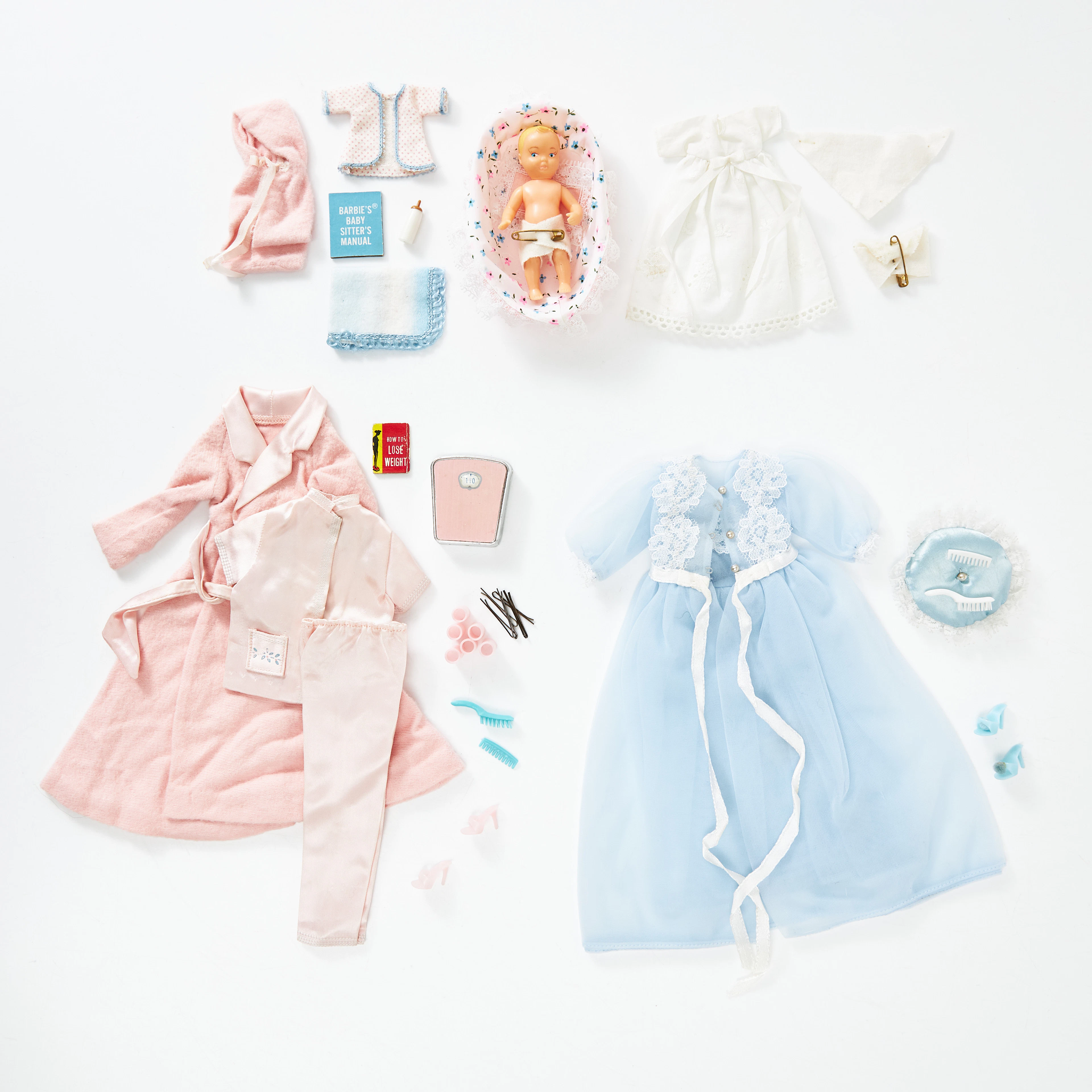 BARBIE, Outfits, (3), #953, Barbie Baby-Sits, #1636 Sleeping Pretty