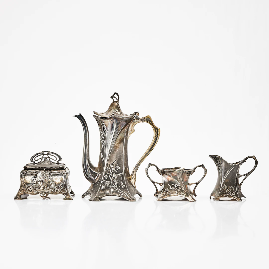 WMF, kaffeservis, jugend, 1900-talets början, 4 dlr.