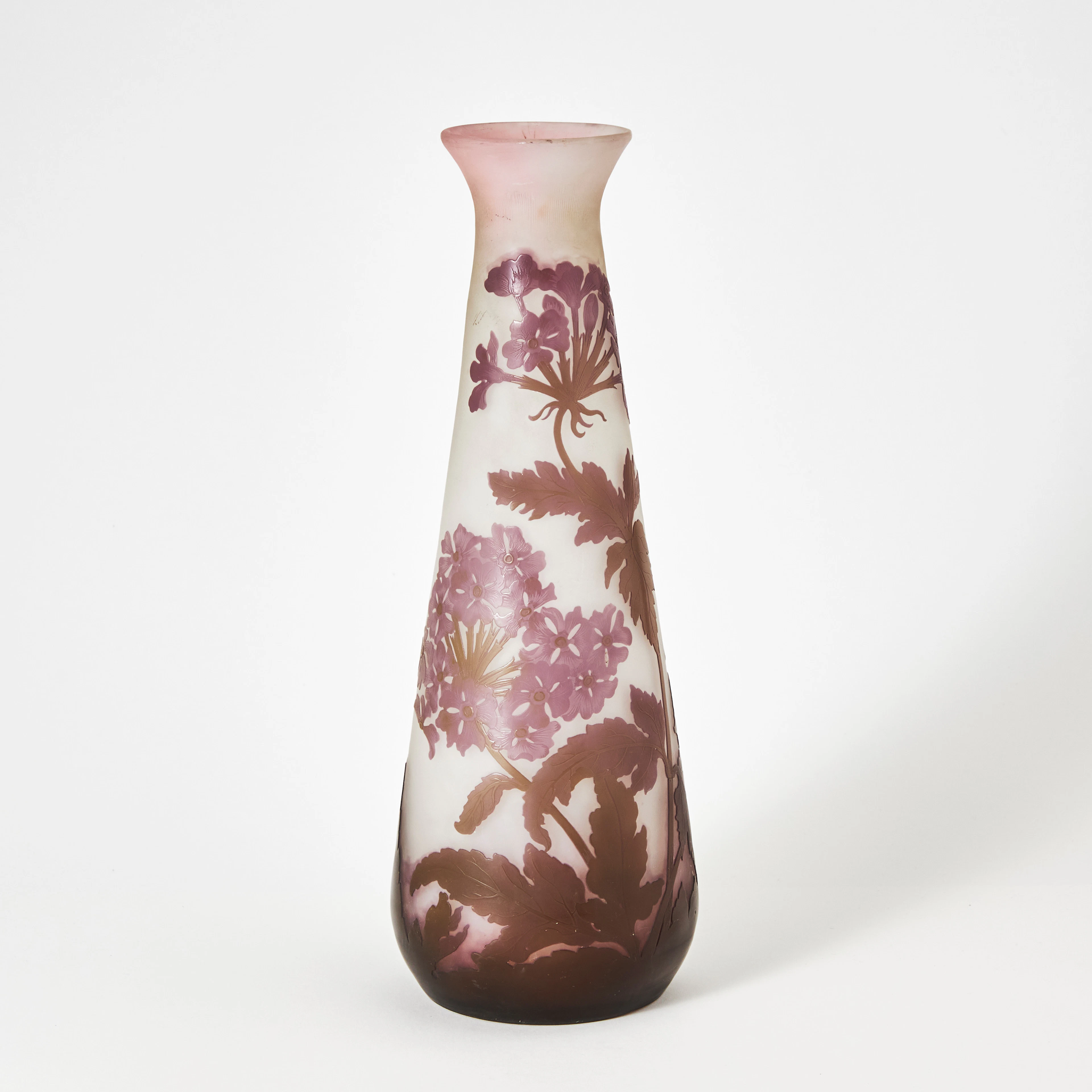 ÉMILE GALLÉ. Vas, Art Nouveau, Nancy, Frankrike 1904-1936, glas med