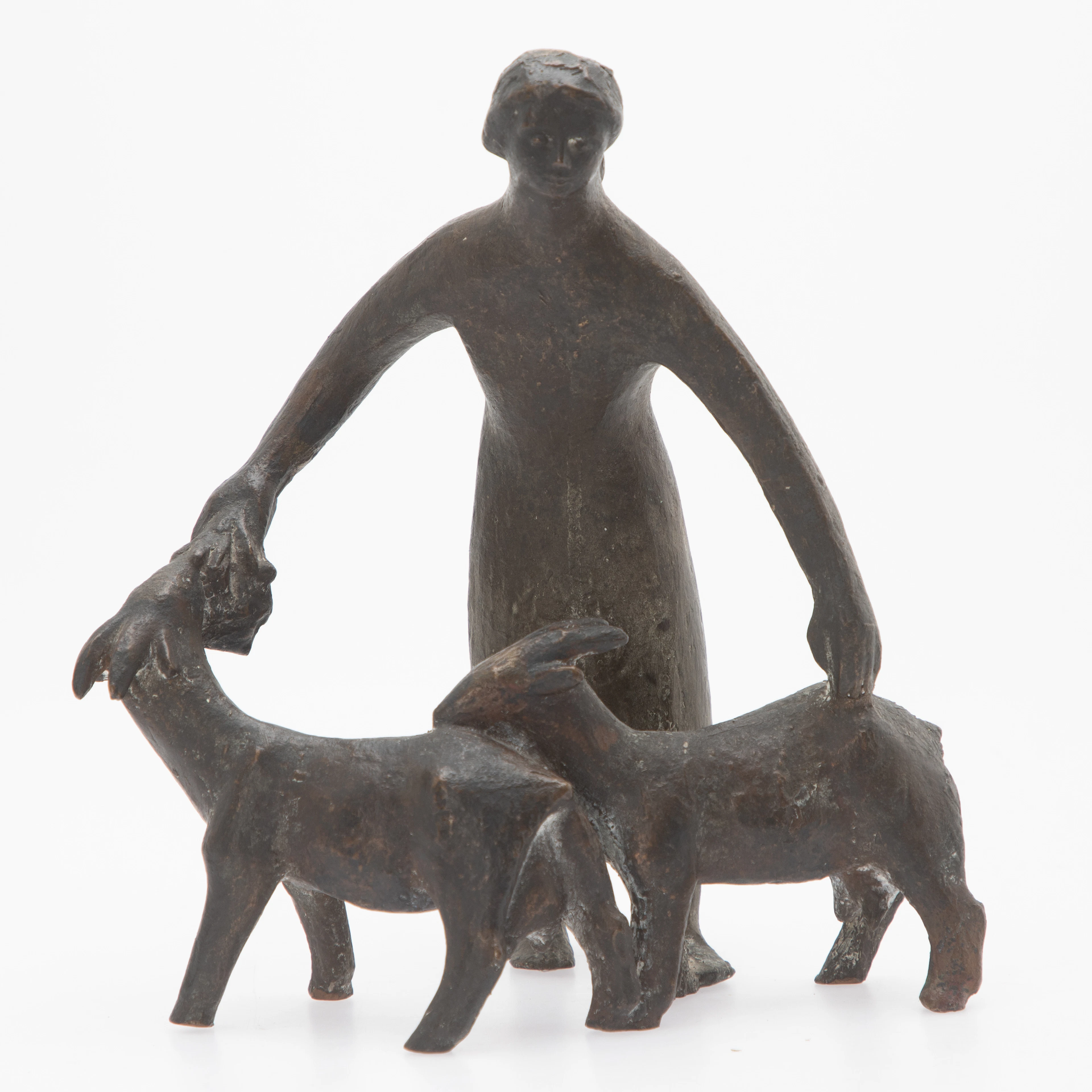 HUBERT NIKOLAUS LANG (1909-1972). Ziegenhirtin.
