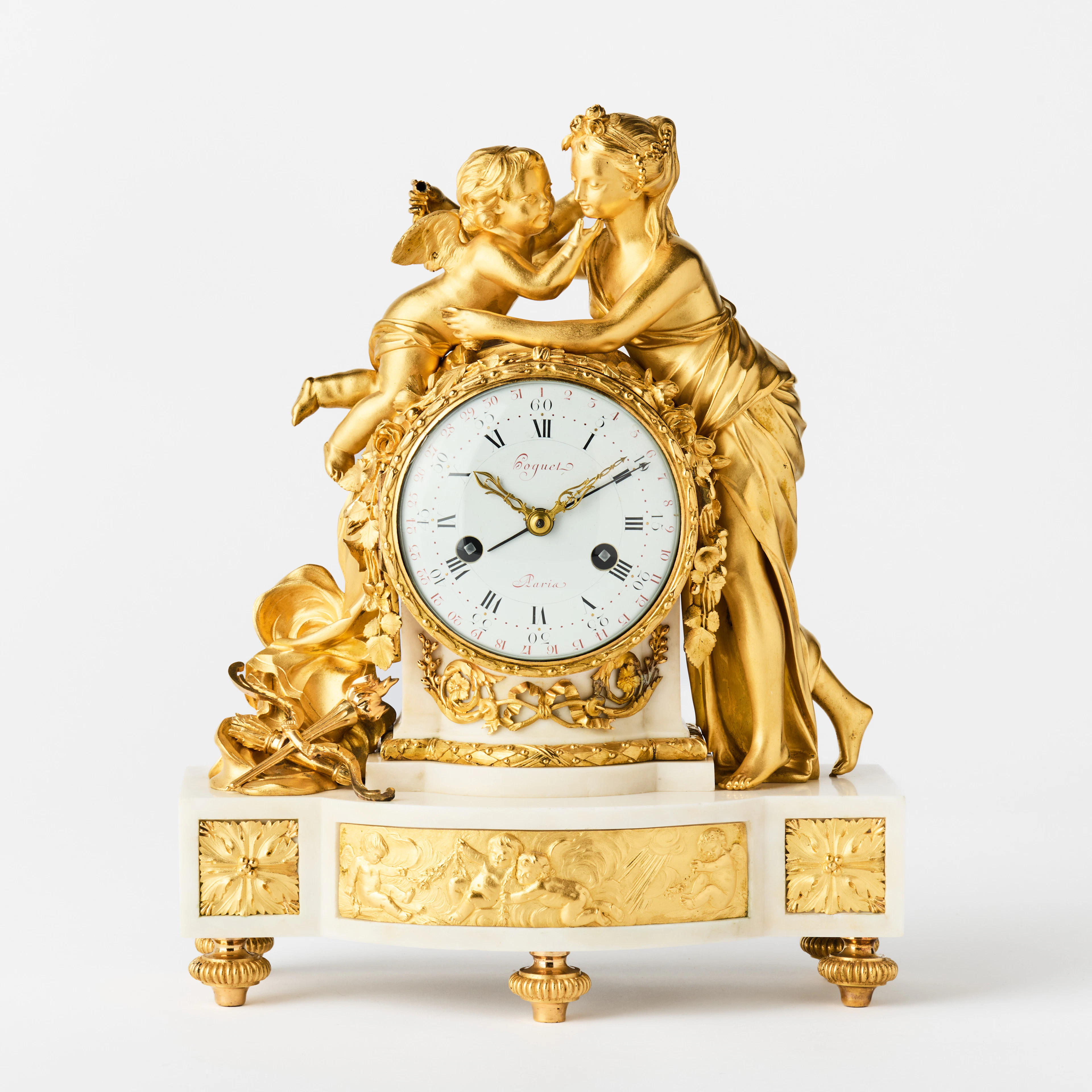 BORDSPENDYL, parisarbete i Louis XVI, omkring 1780, urtavlan märkt