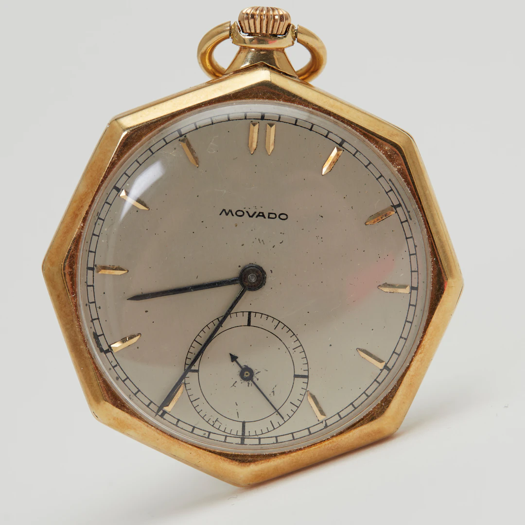 MOVADO. Lépine-Taschenuhr, 585er Gelbgold, um 1930, Schweiz.