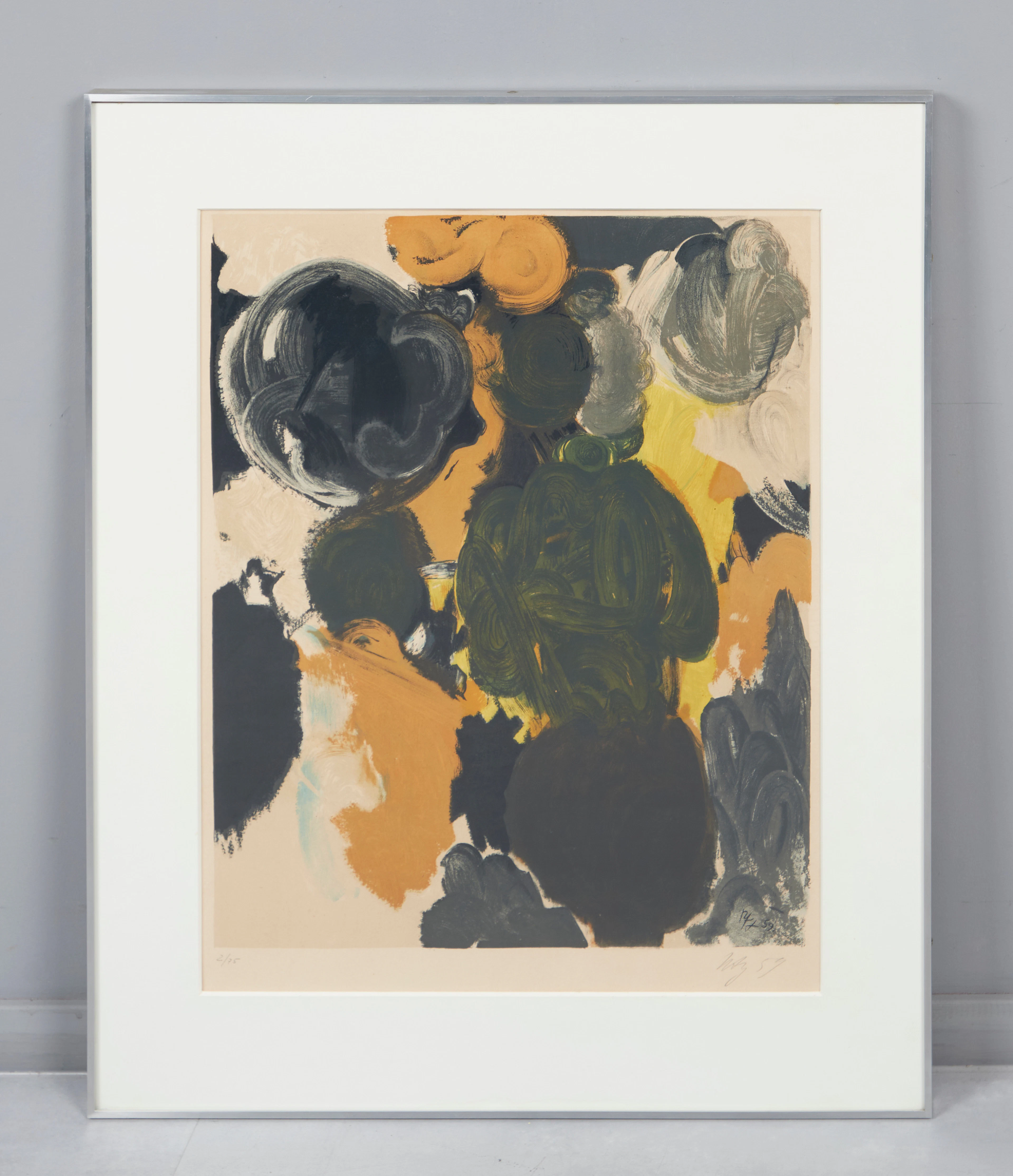 ERNST WILHELM NAY (1902-1968). Ohne Titel (NOR), Farblithografie.