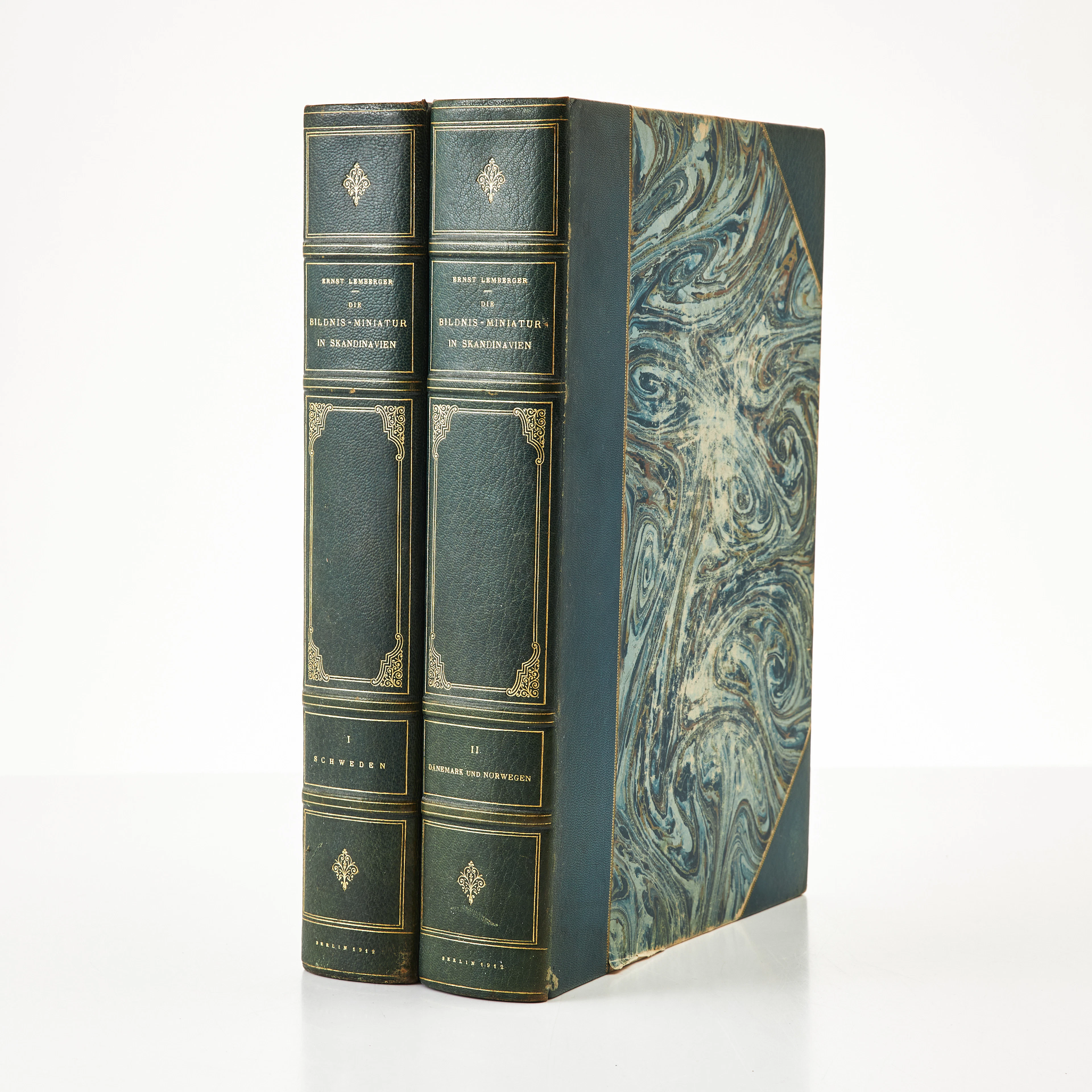 LEMBERGERS DIE BILDNIS-MINIATUR IN SKANDINAVIEN. I-II. 1912. 2 VOLUMES.