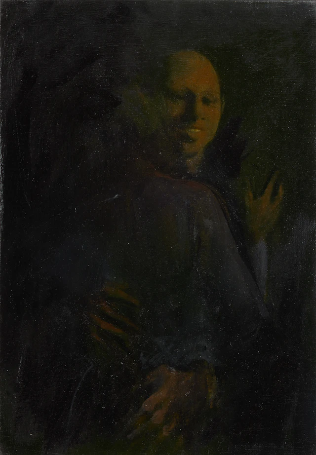 KJELL JÖRSTEDT. Par dansandes, olja på duk, osignerad.
