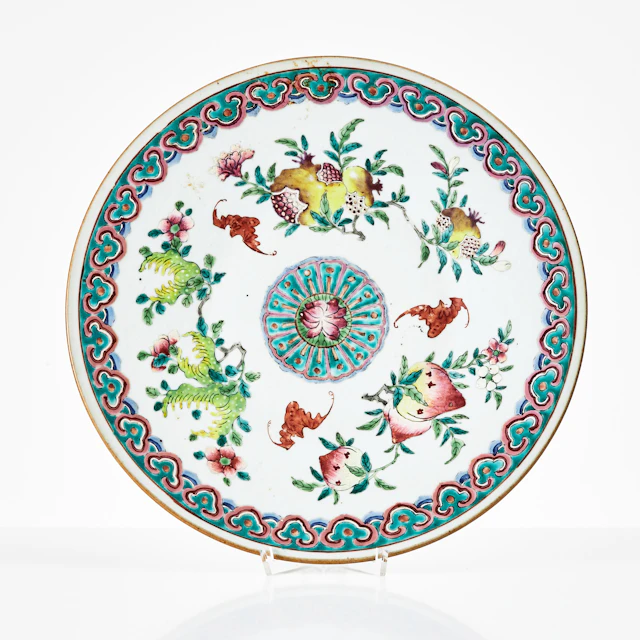 FAT, porslin, Kina, Guangxu (1875-1908), dekor av persika, granatäpple
