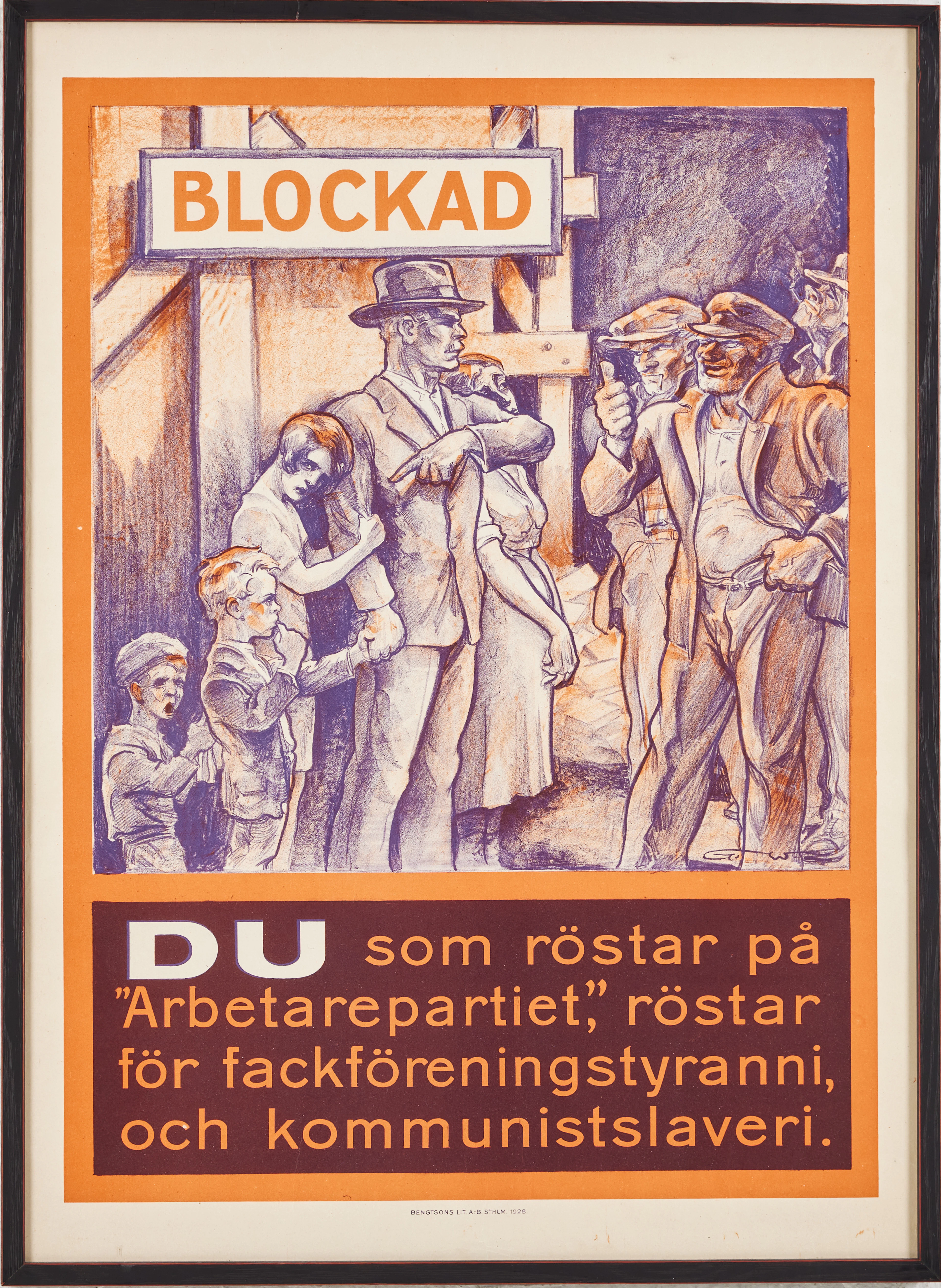 GUNNAR WIDHOLM. Samt okänd konstnär, "Kosackvalet" 1928, hela sviten