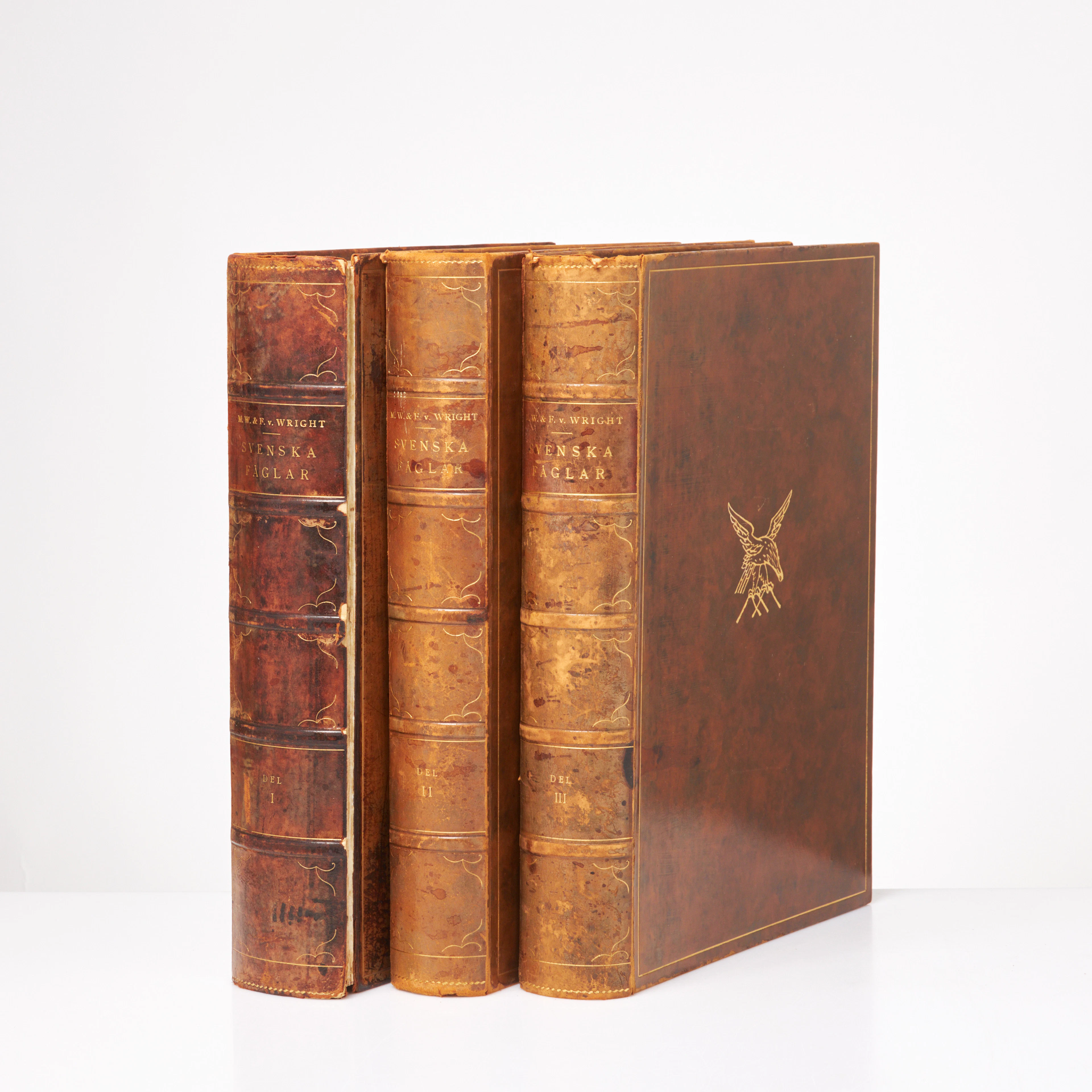 MAGNUS, WILHELM & FREDRIK VON WRIGHT. "Svenska Fåglar", 3 vol., andra