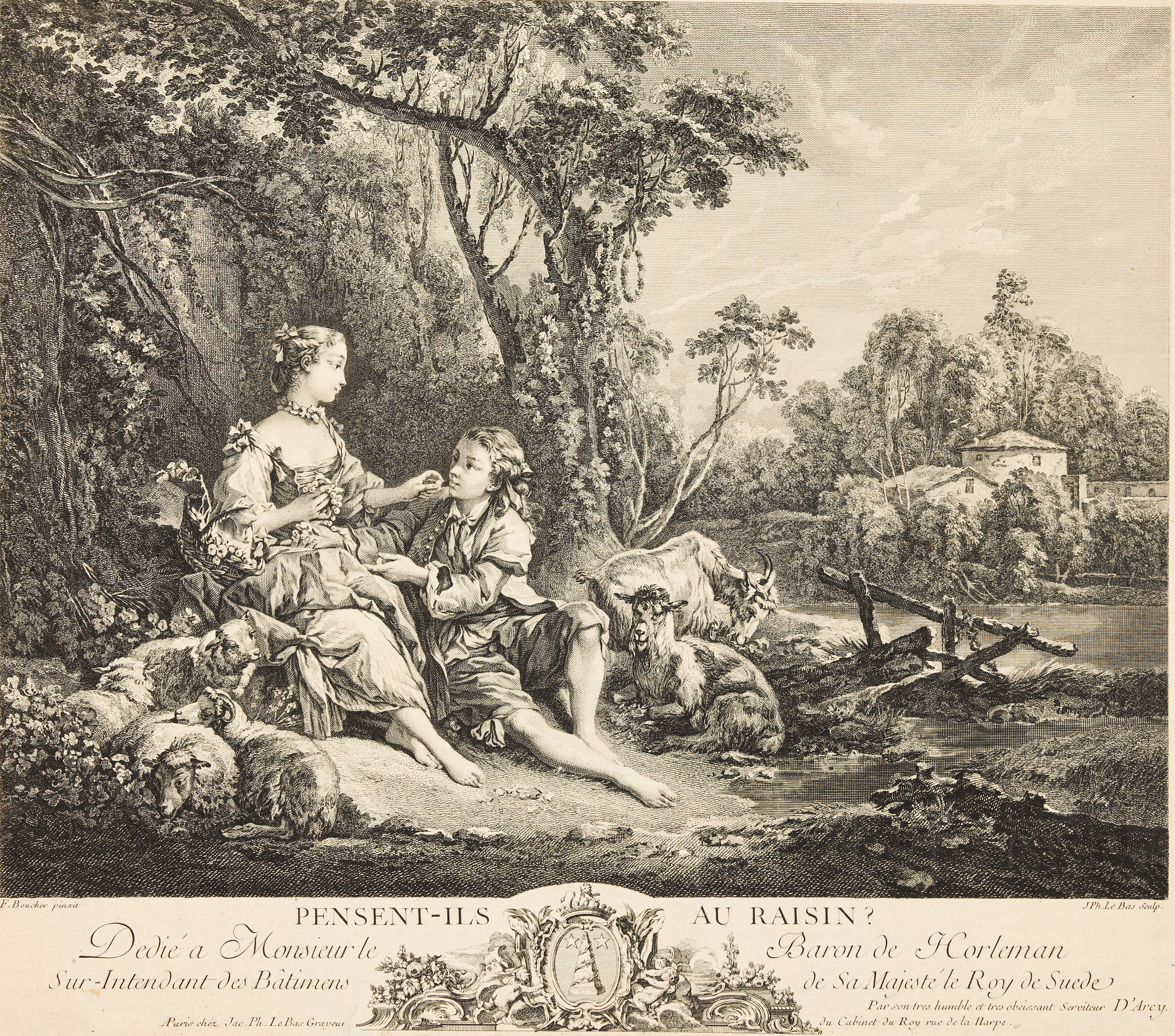 JACQUES PHILIPPE LE BAS (FRANCE 1707-1783) AFTER FRANÇOIS BOUCHER