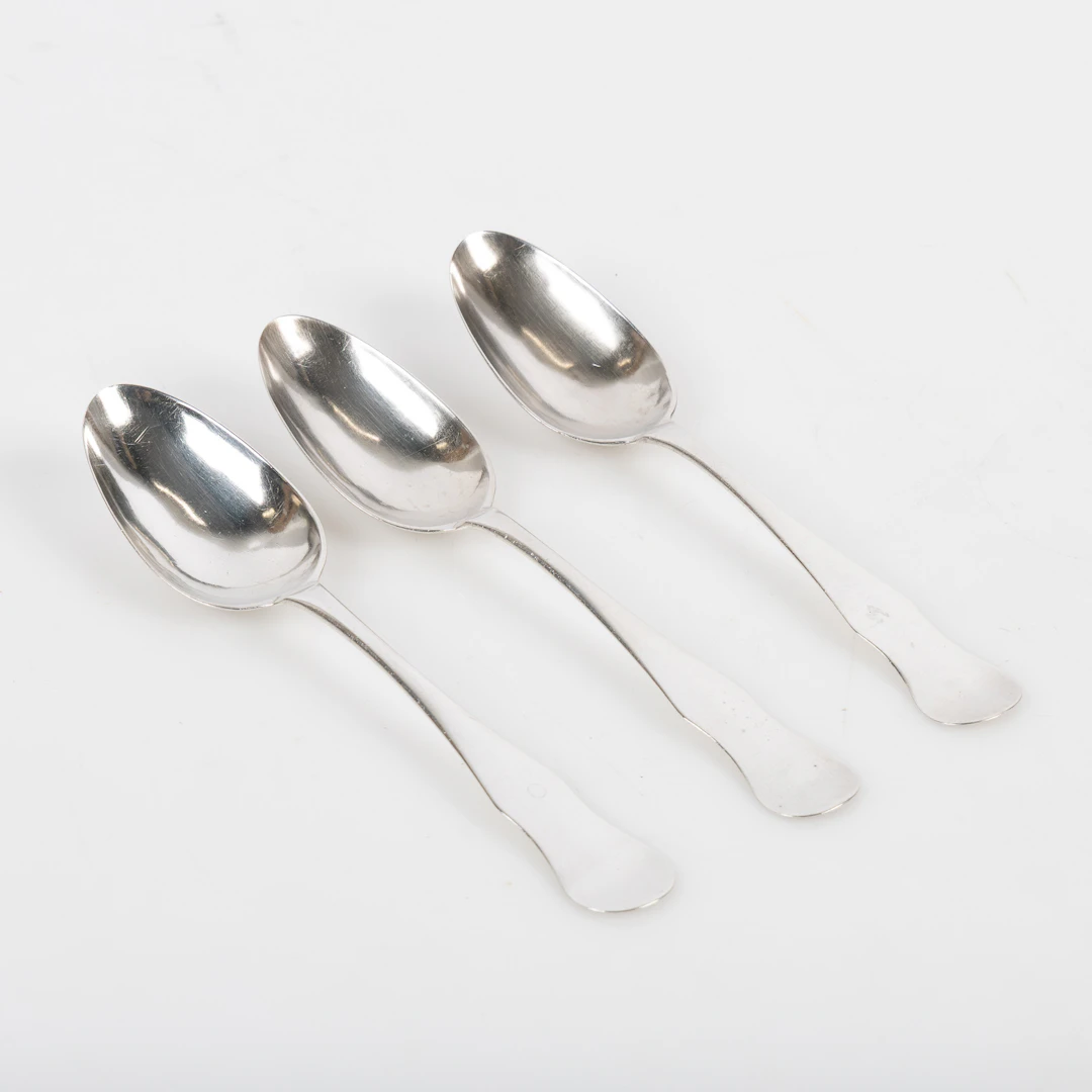 IKLAS RAMBERG, 3 skedar i silver. Lund 1811.