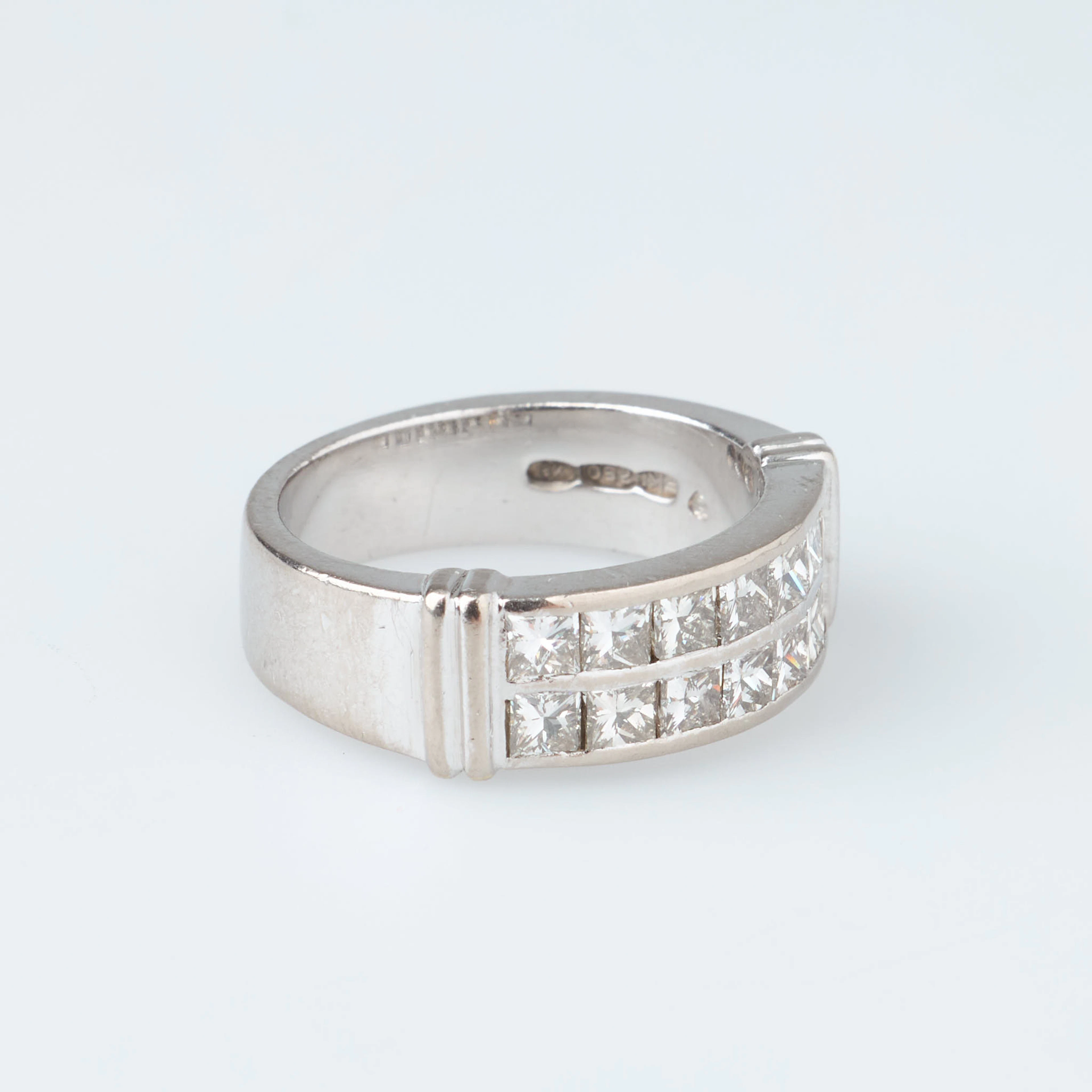 DIAMANTRING, 18K vitguld, Ø 16, EKI-namnstämpel, 1999.