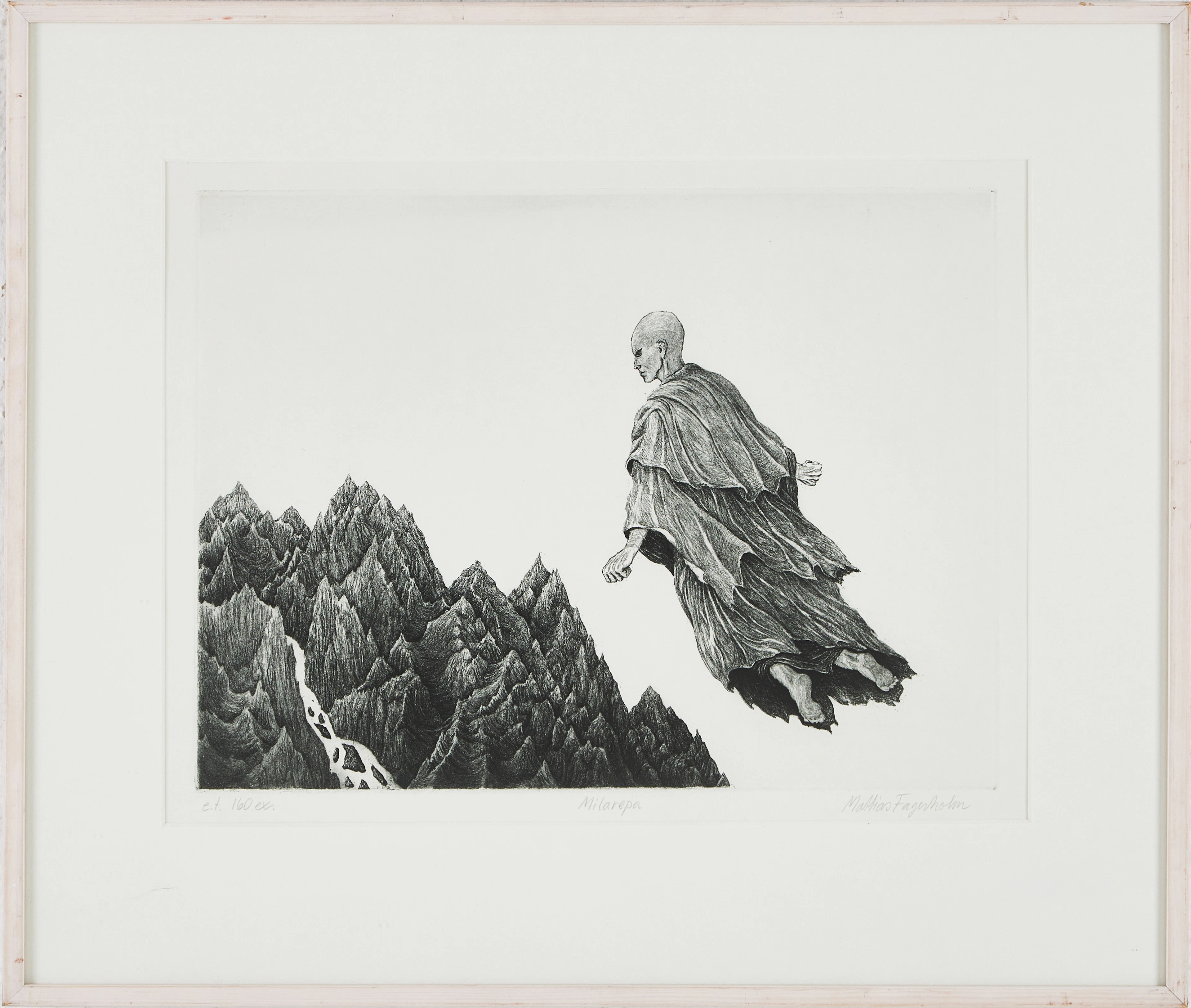 MATTIAS FAGERHOLM (1952 - ). "Milarepa", etsning, 2000-tal.