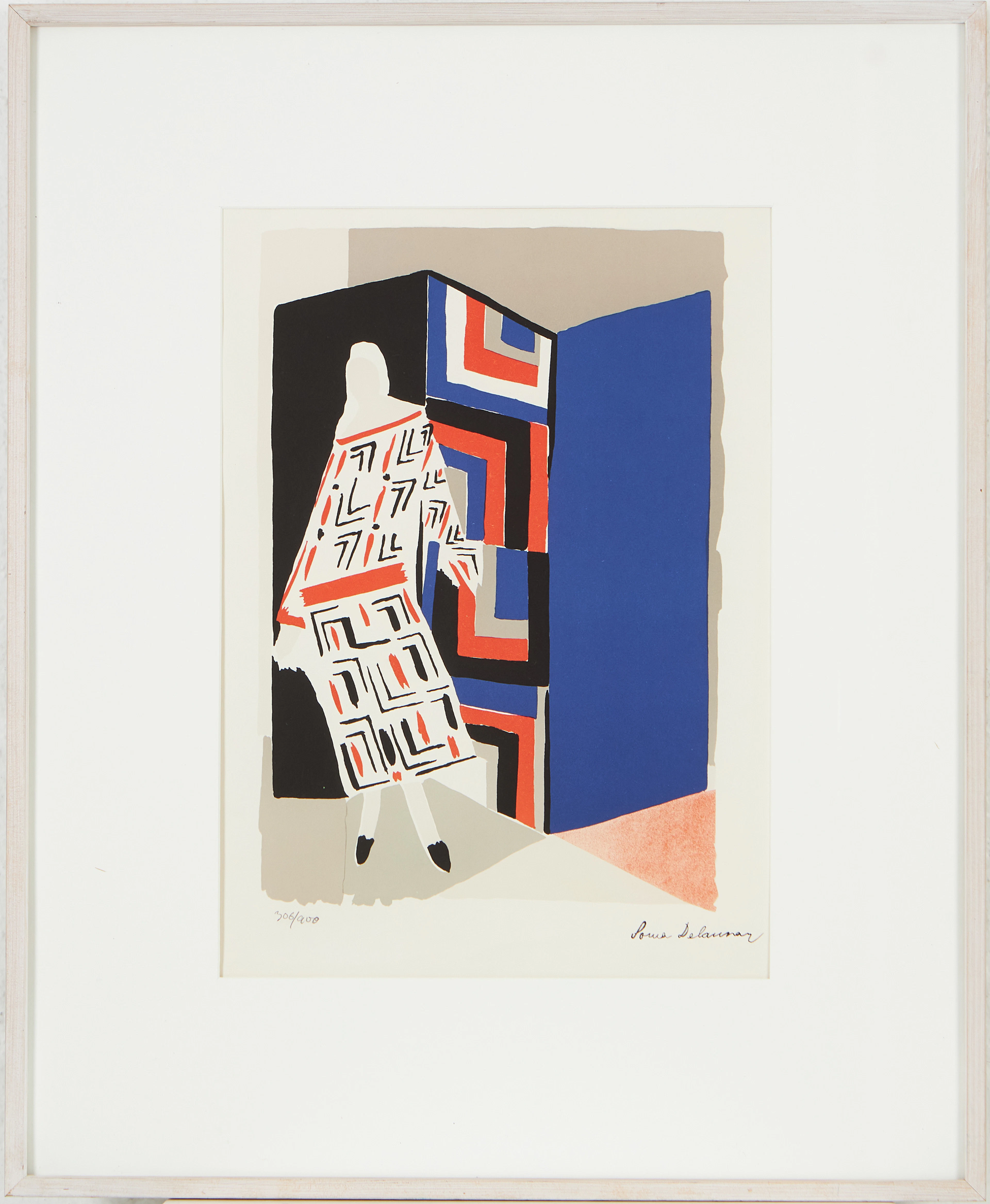 SONIA DELAUNAY. Komposition, färglitografi, signerad och numrerad 306/900.
