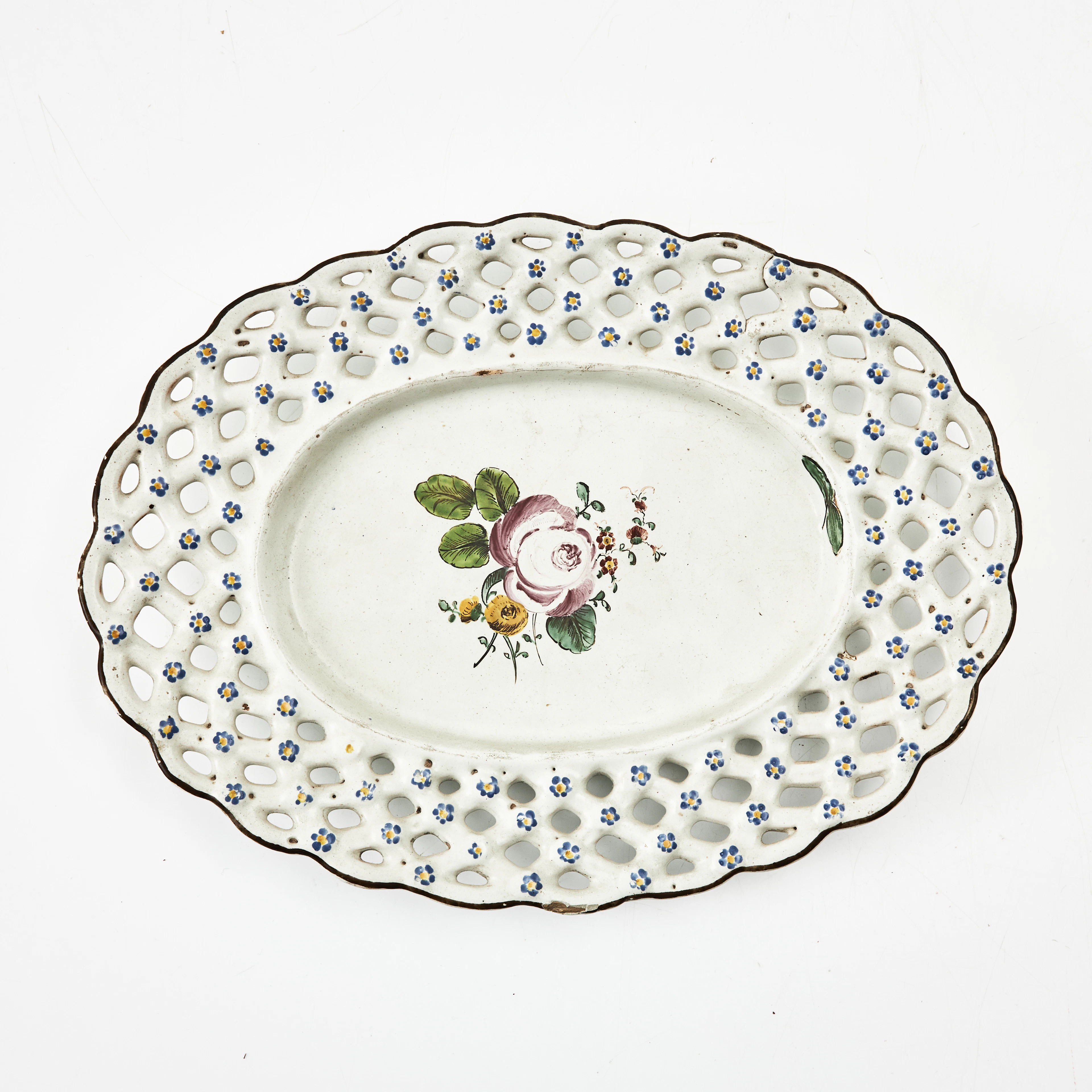 GALLERFAT, fajans, Mariebergs Porslinsfabrik, 1700-tal, oval form