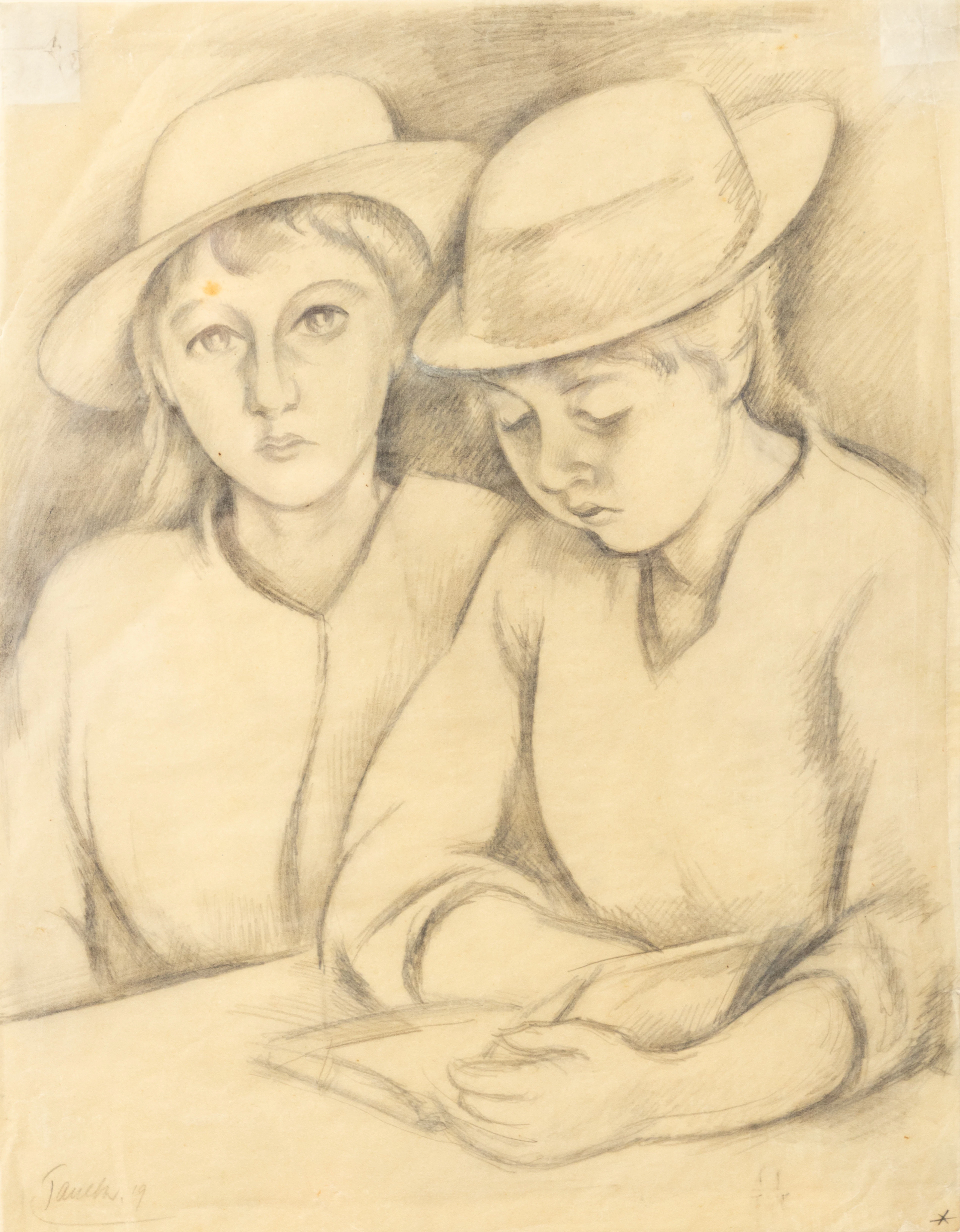 WALTHER TANCK (1894-1954). Kinderbildnis.
