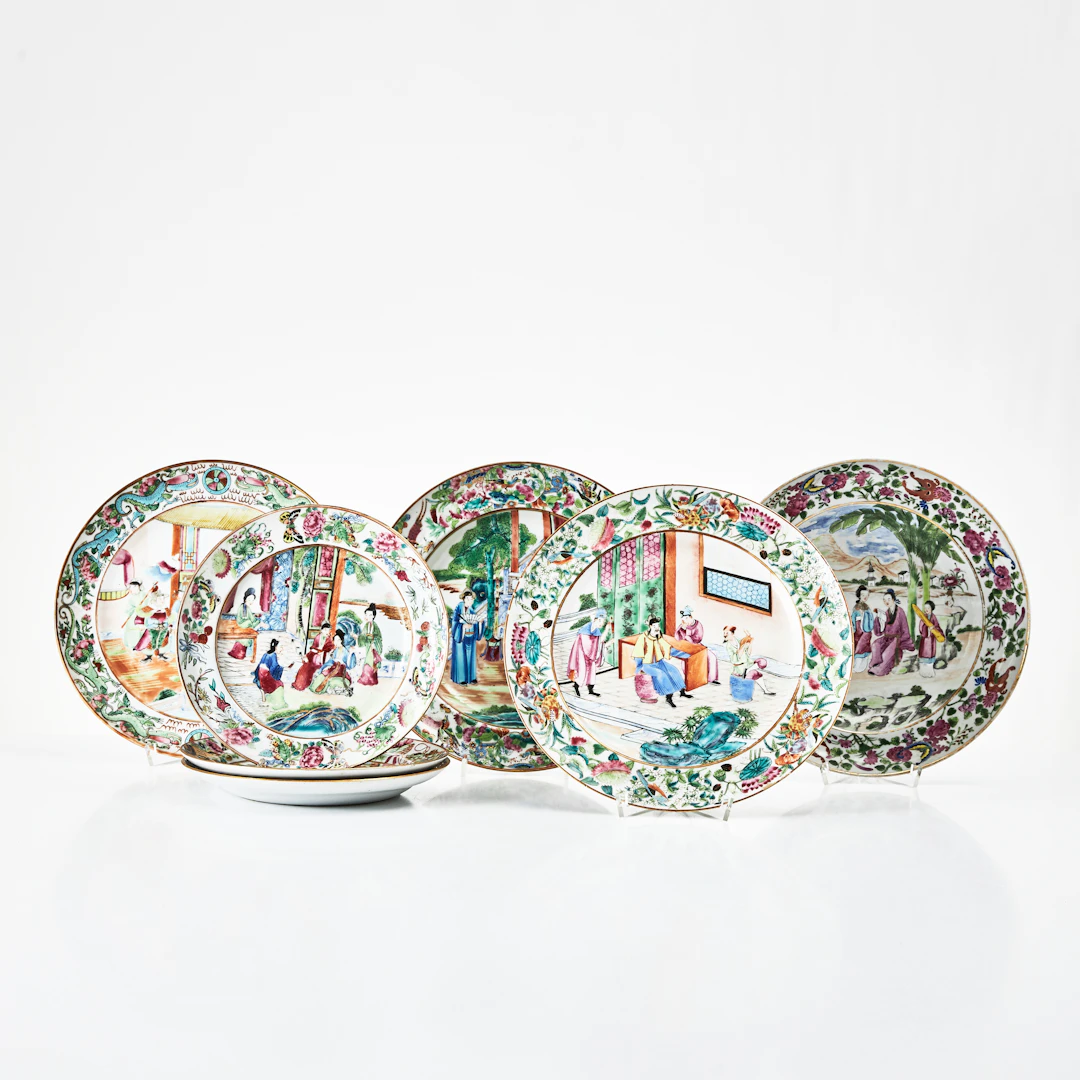 TALLRIKAR, ASSIETTER, 7 dlr., porslin, Kina, Daoguang (1821-1850)