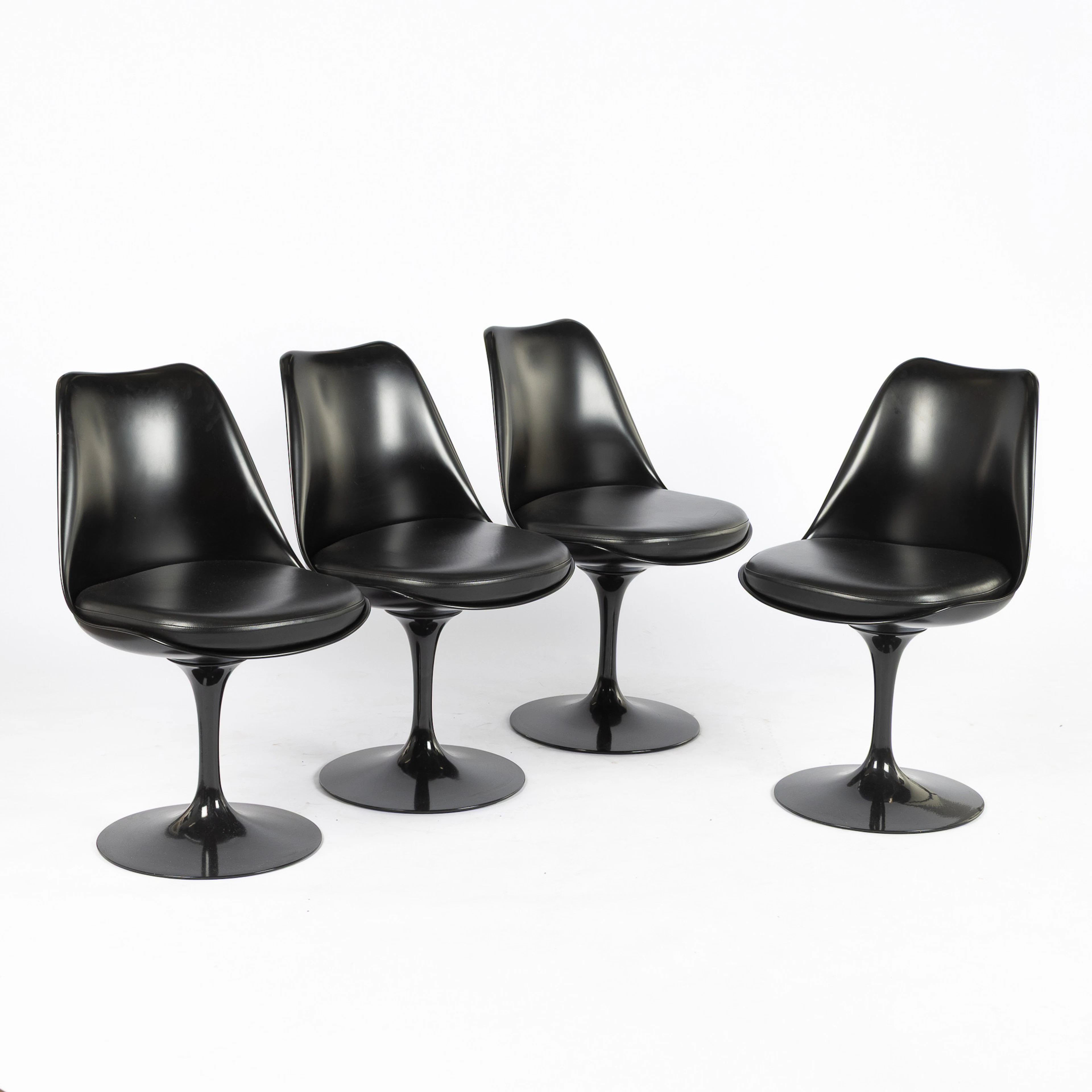 EERO SAARINEN. Stolar, "Tulip black", 4 stycken, Knoll, samtida, formgiven
