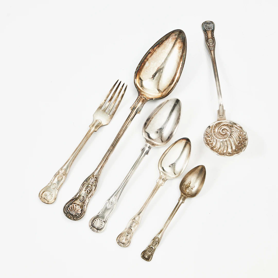 BESTICKSERVIS, 47 dlr., silver, modell Engelsk Snäck.