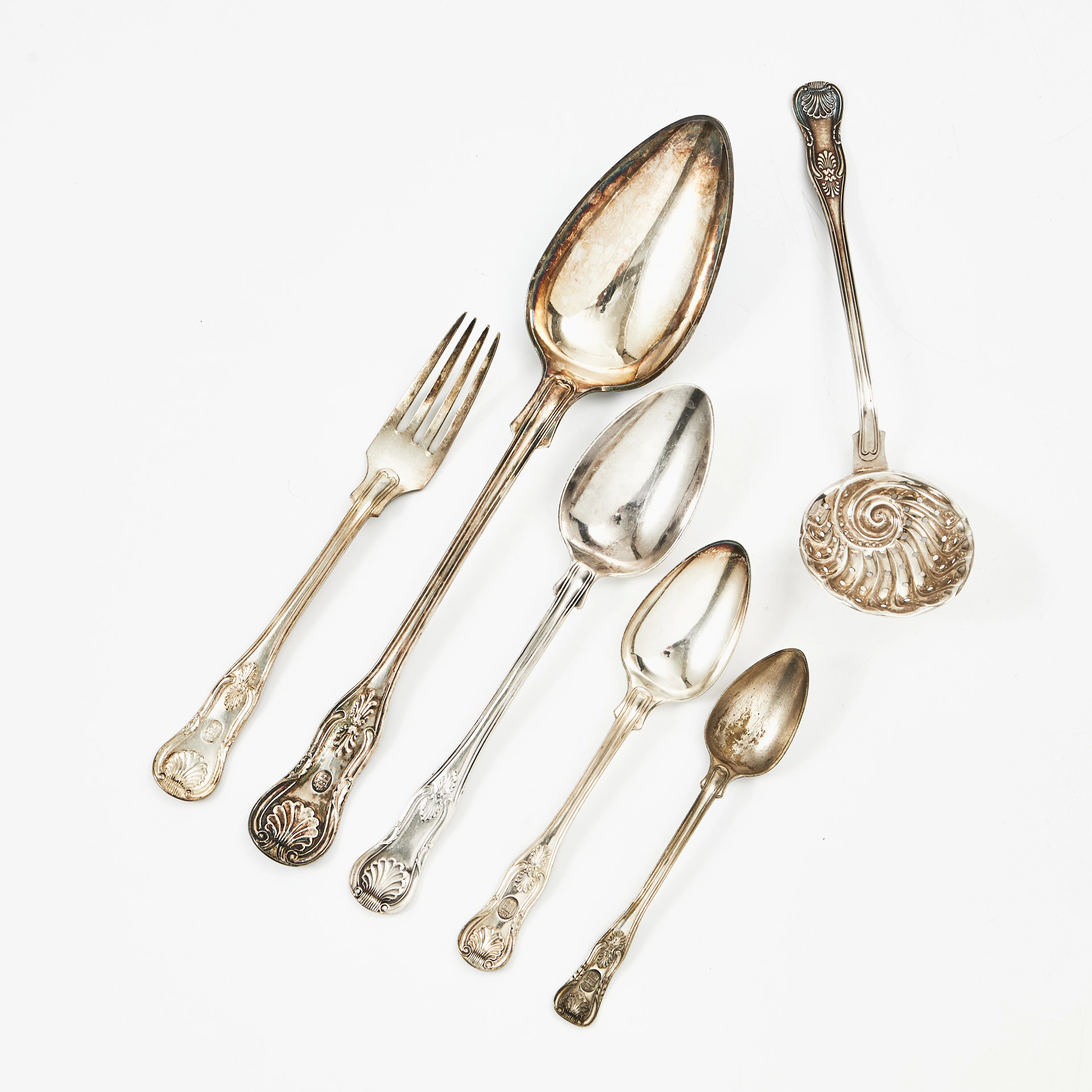 BESTICKSERVIS, 47 dlr., silver, modell Engelsk Snäck.
