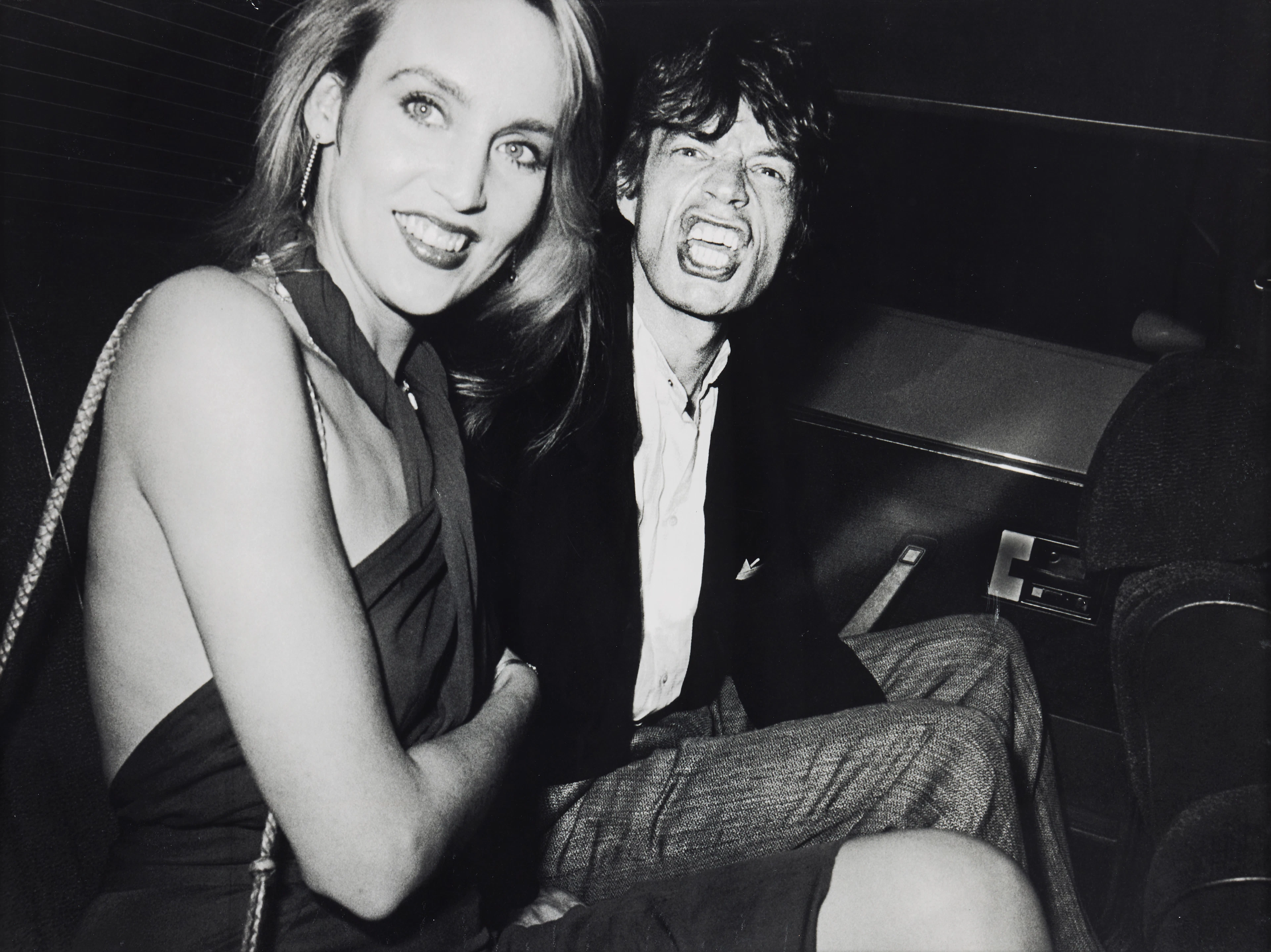 RON GALELLA. Mick Jagger and Jerry Hall, 1984 NYC. Limelight.