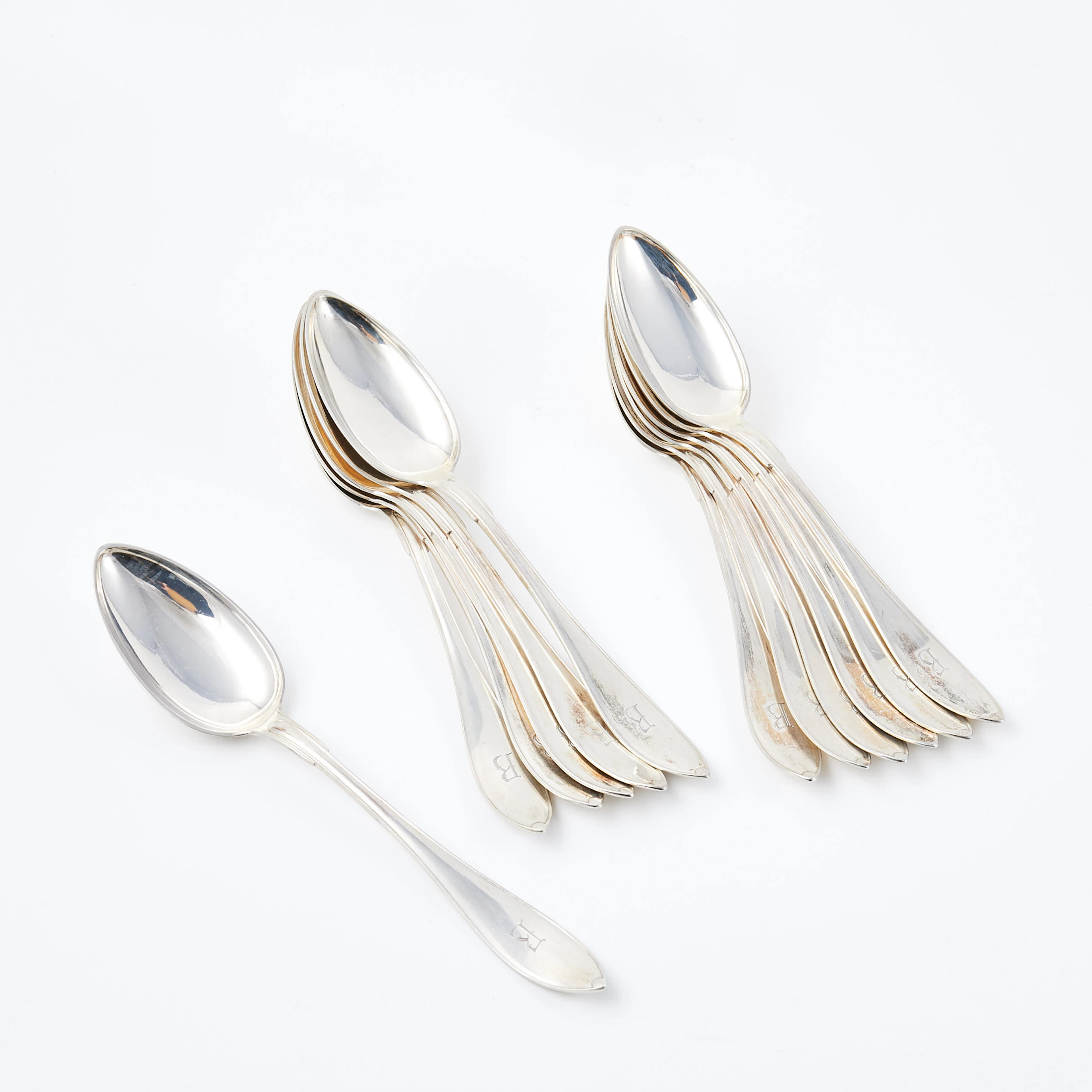 MATSKEDAR, 12 st, silver, 830/1000, Otto Larsson, Landskrona, 1916.