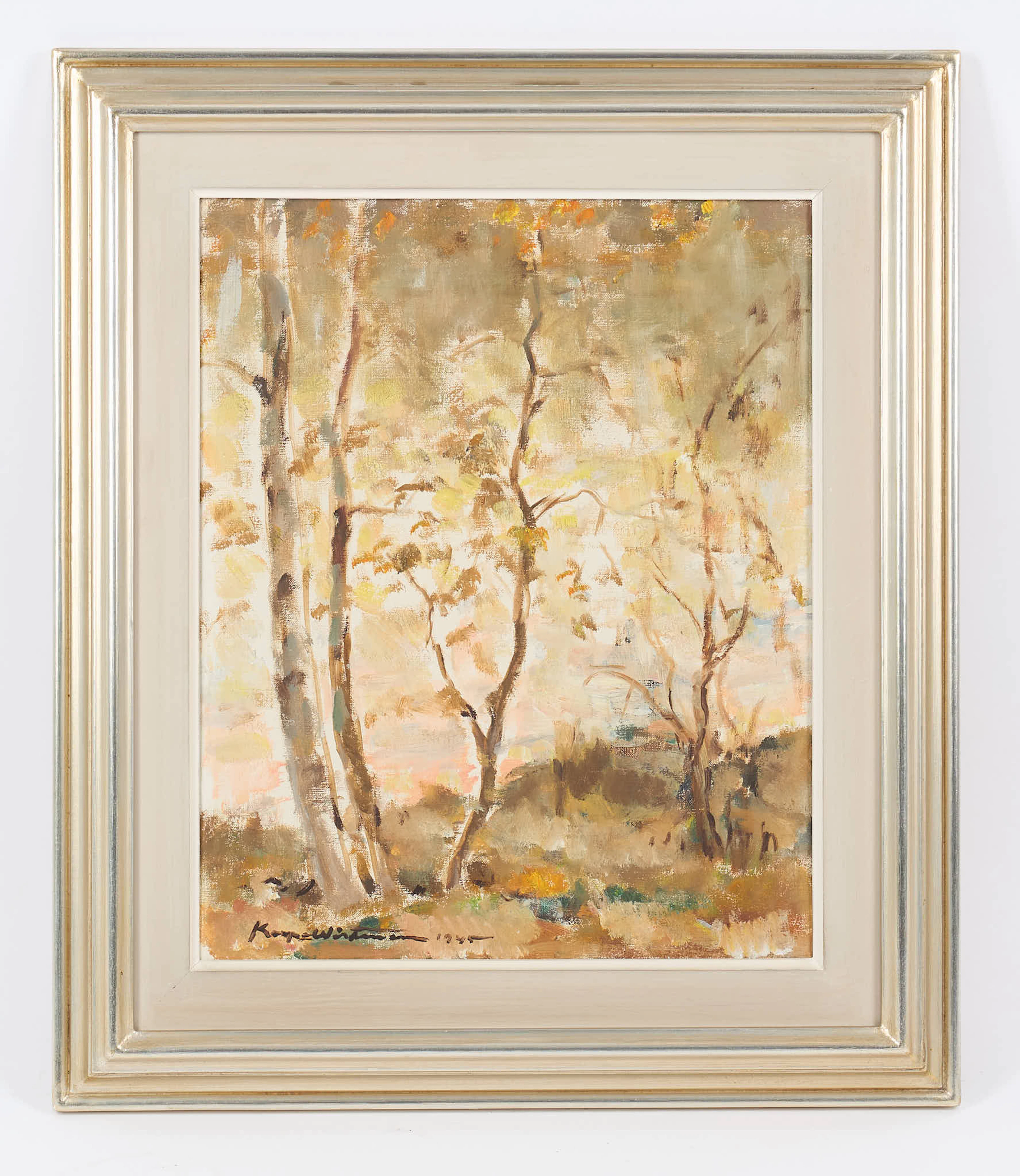 KAAPO WIRTANEN. Höstbild, signerad samt daterad 1945, olja på duk.