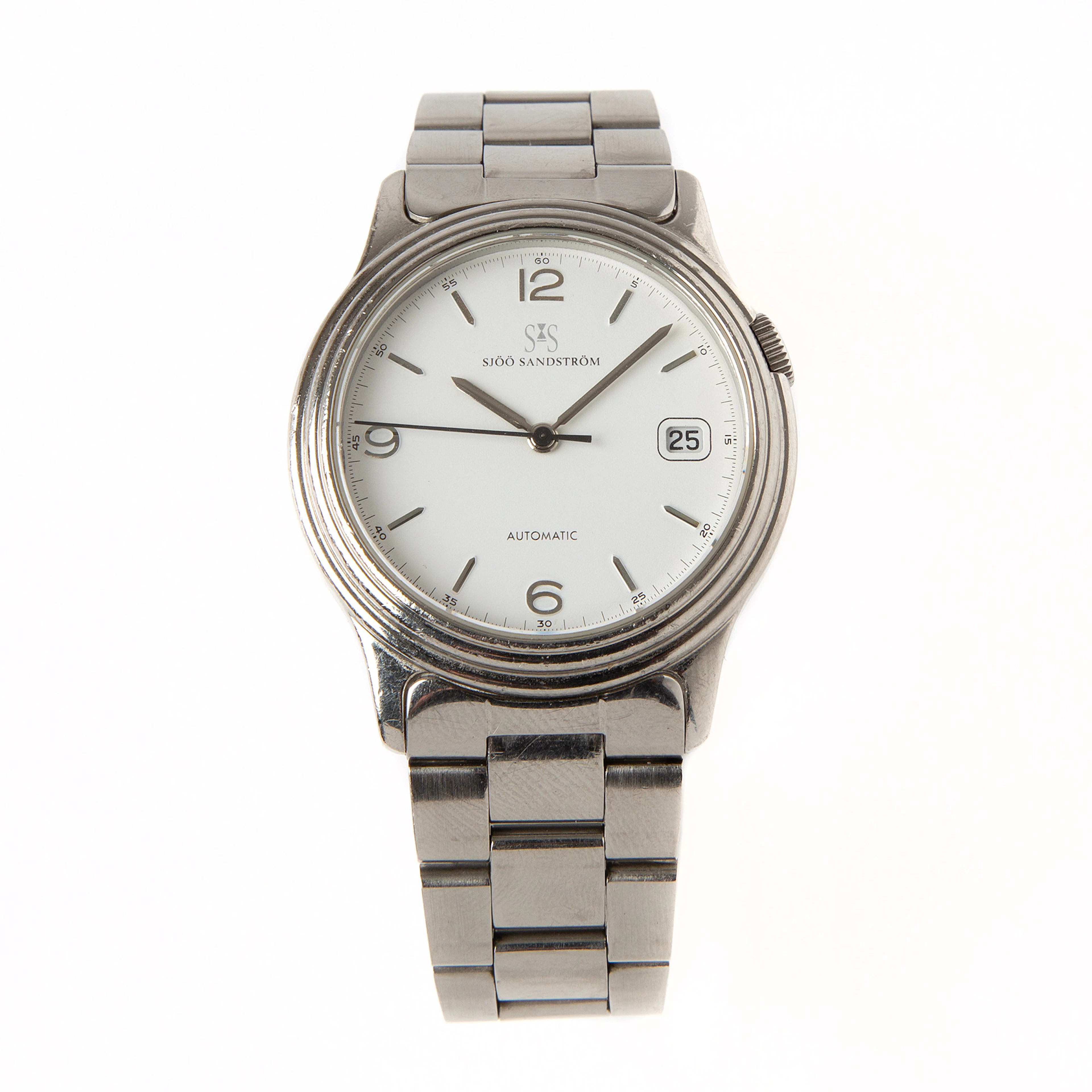 SJÖÖ SANDSTRÖM, Royal Steel, armbandsur, 37 mm, stål, ca 1993.