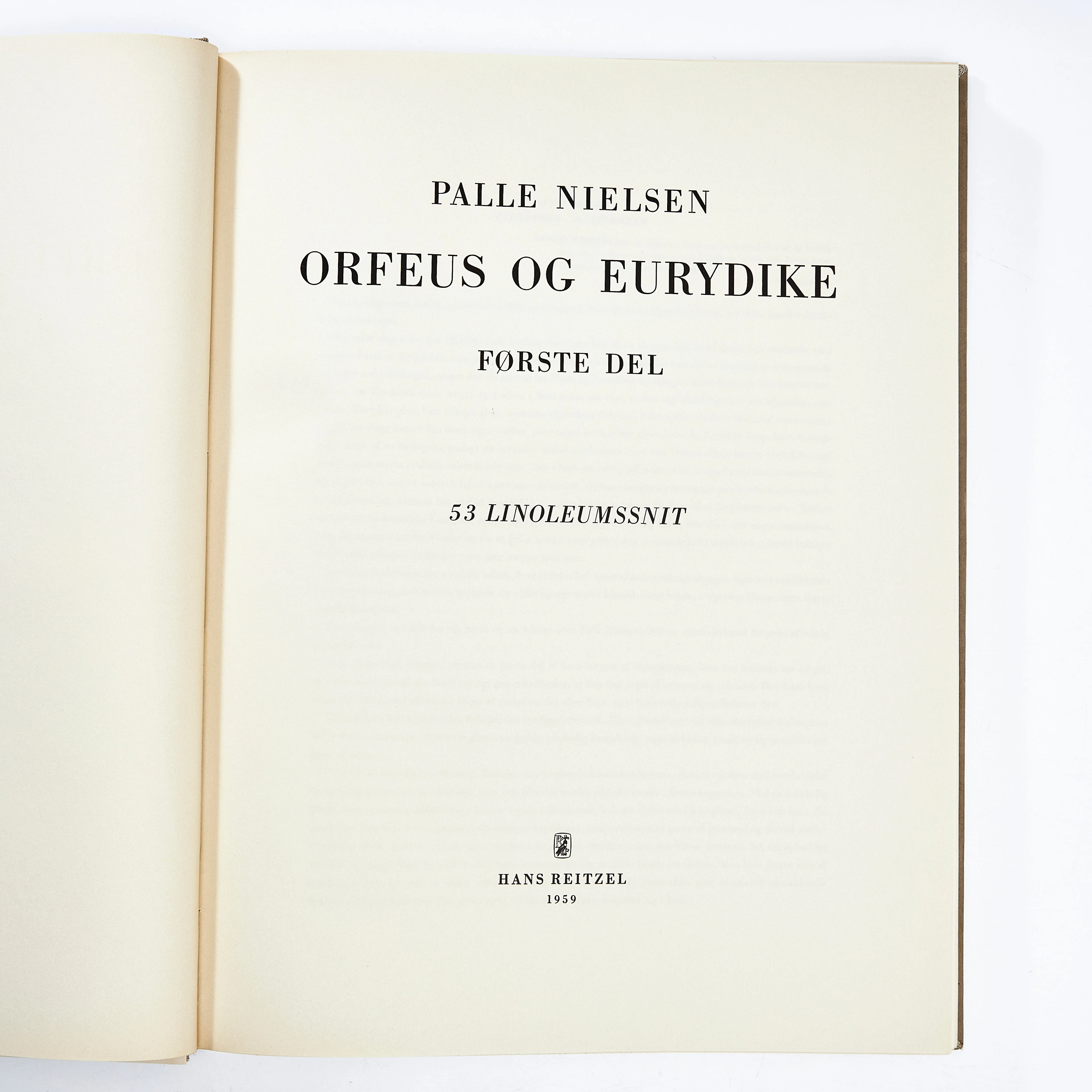 PALLE NIELSEN 2 VOLYMER, Orfeus og Eurydike med träsnitt.