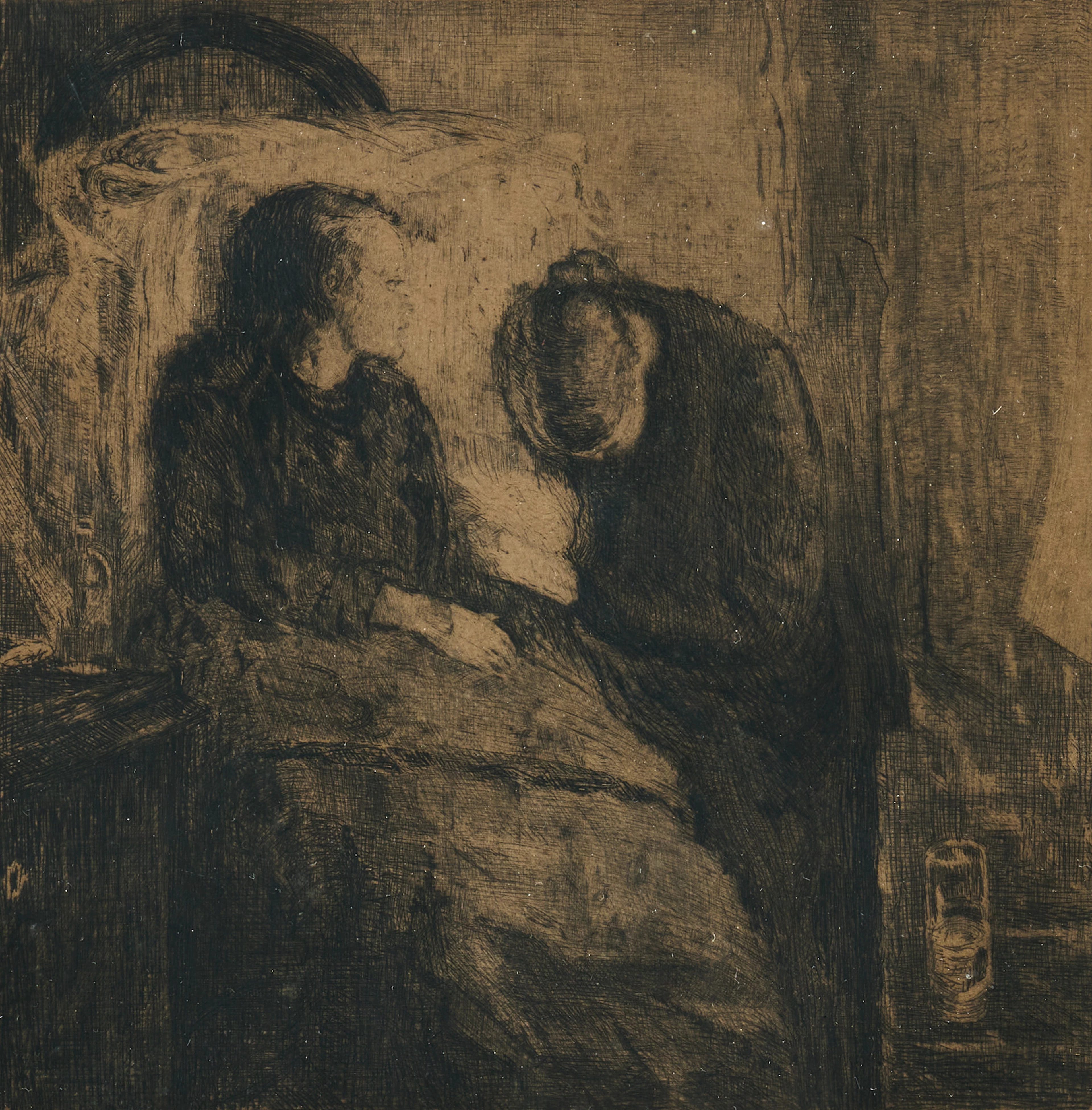 EDVARD MUNCH (NORGE 1863-1944). EFTER. "Det syke barn" (The Sick Child).