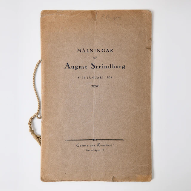 AUGUST STRINDBERG, OVANLIG UTSTÄLLNINGSKATALOG, GUMMESON, 1924.